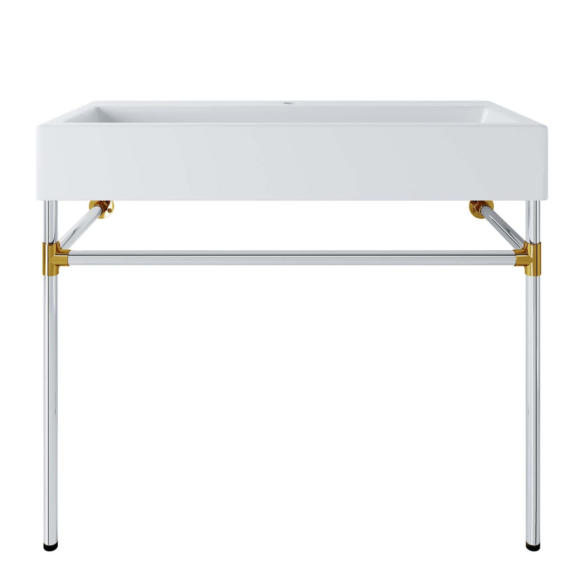 Redeem 40' Silver Stainless Steel Wall-Mount Bathroom Vanity