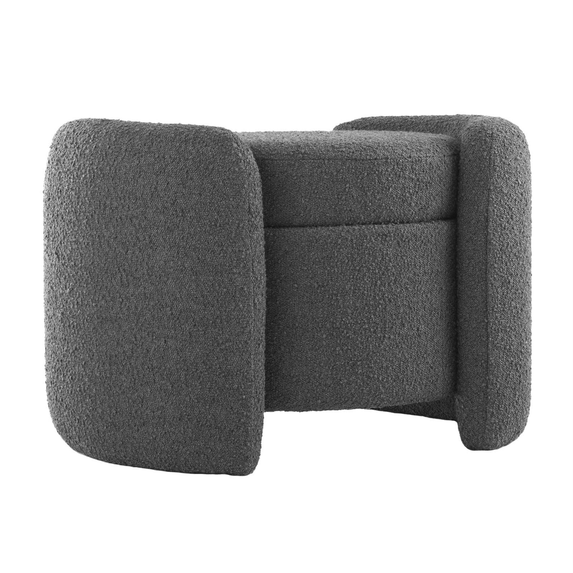 Ergode Boucle Upholstered Accent Ottoman - Stylish, Comfortable, And Functional With Storage - Ultimate Relaxation And Organization