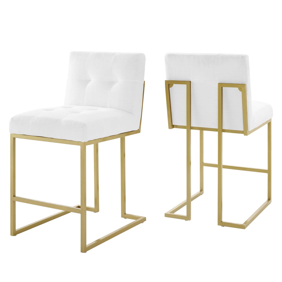 Privy Counter Stool Upholstered Fabric Set Of 2