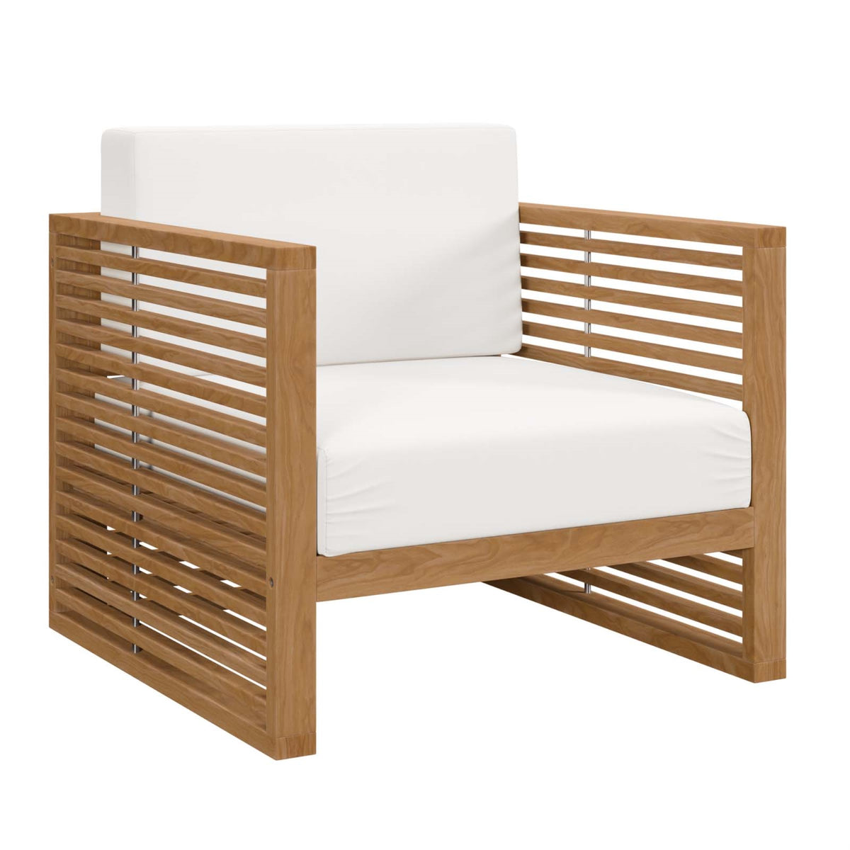 Carlsbad Teak Wood Outdoor Patio Armchair - Comfortable, Stylish, And Durable