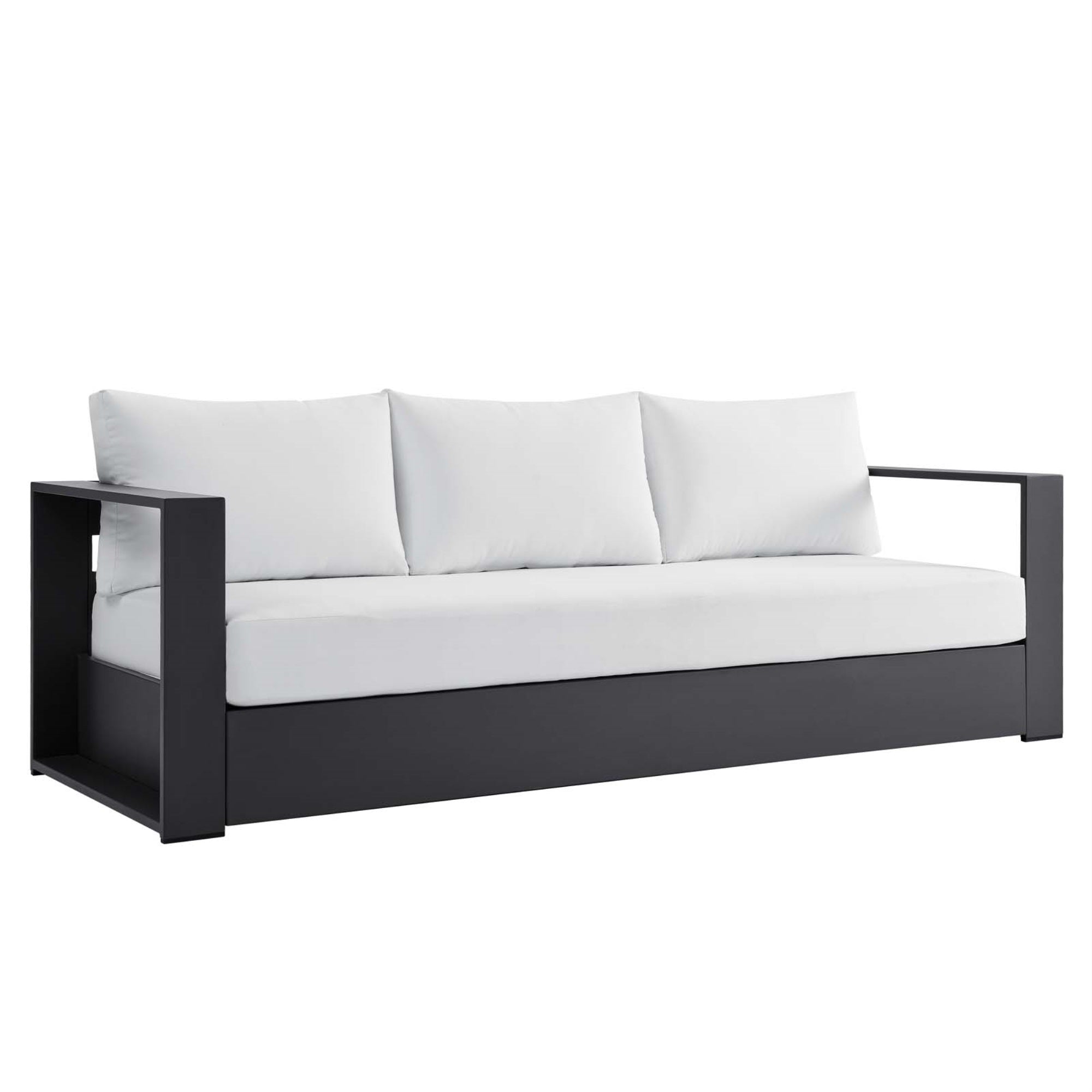 Ergode Aluminum Outdoor Patio Sofa - Contemporary Elegance, Sunproof & Water-Resistant Cushions, Easy Assembly, 993 Lbs Weight Capacity