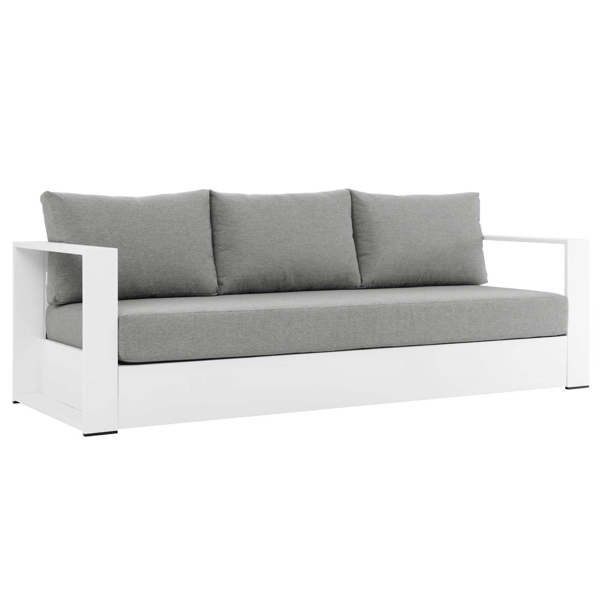 Ergode Aluminum Outdoor Patio Sofa - Durable, Weatherproof, Sunproof Fabric, Removable Cushions - 993 Lbs Weight Capacity