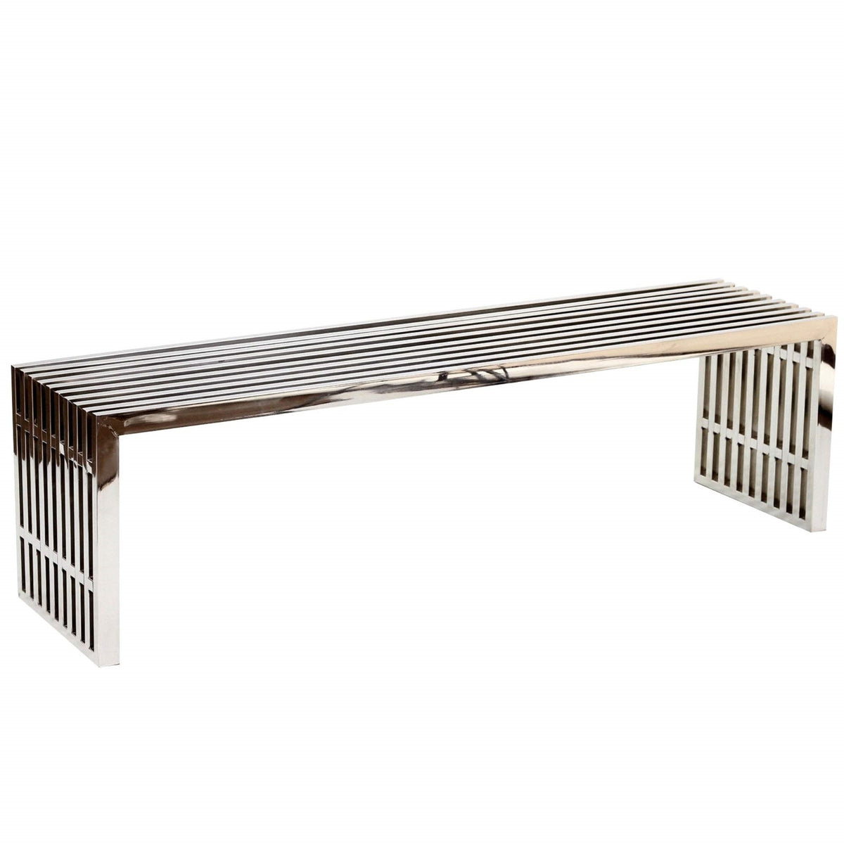 Yardlio Gridiron Stainless Steel Bench - Sleek And Transformative For Any Space