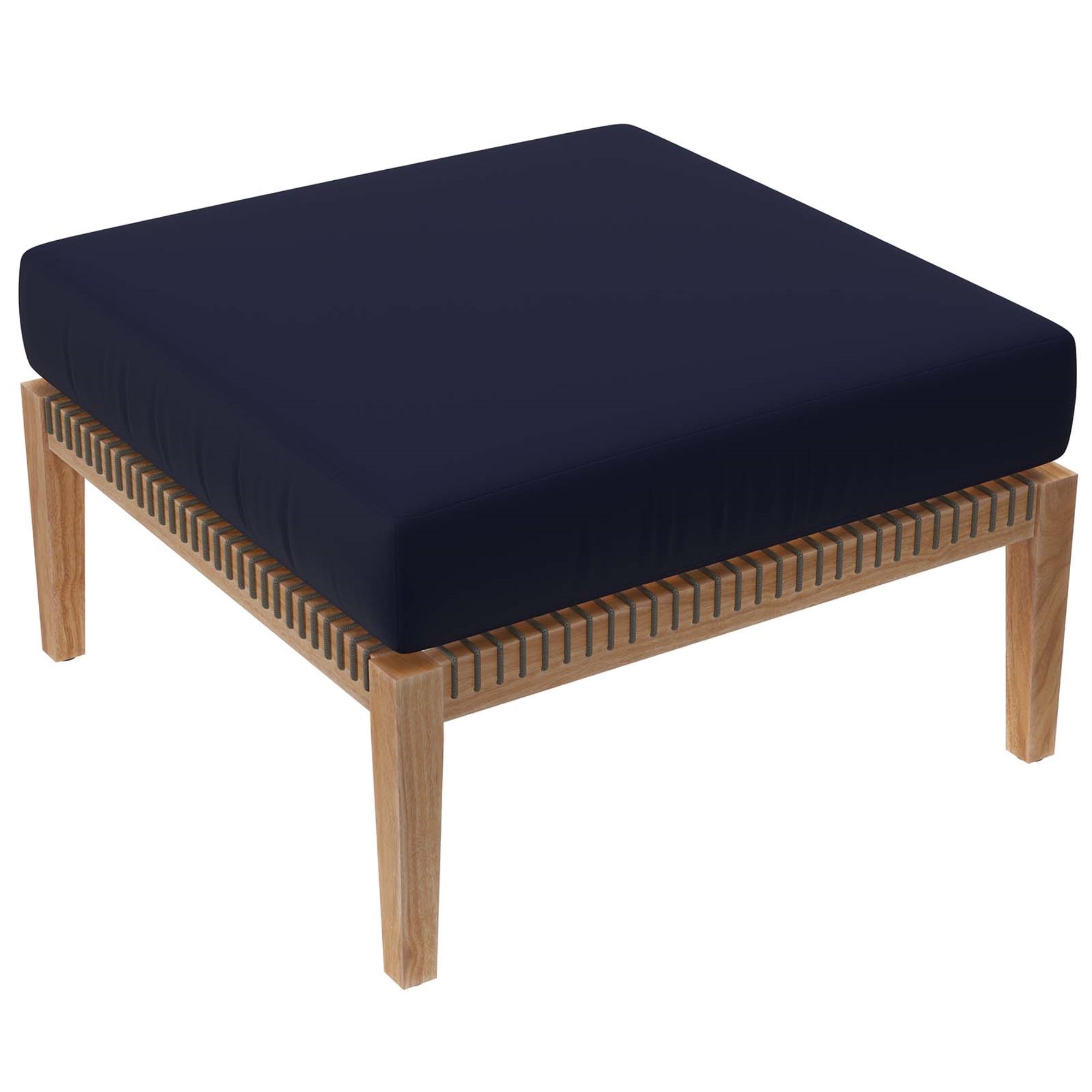Clearwater Outdoor Patio Ottoman: Coastal Charm For Ultimate Relaxation