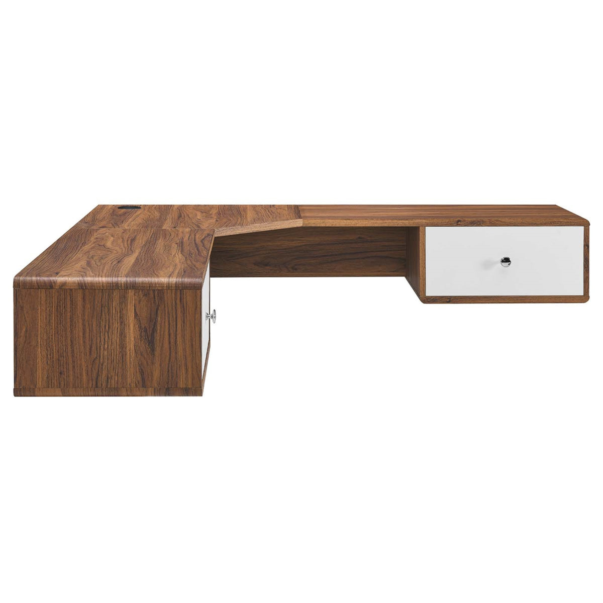 Transmit 55' Wall Mount Corner Wood Office Desk