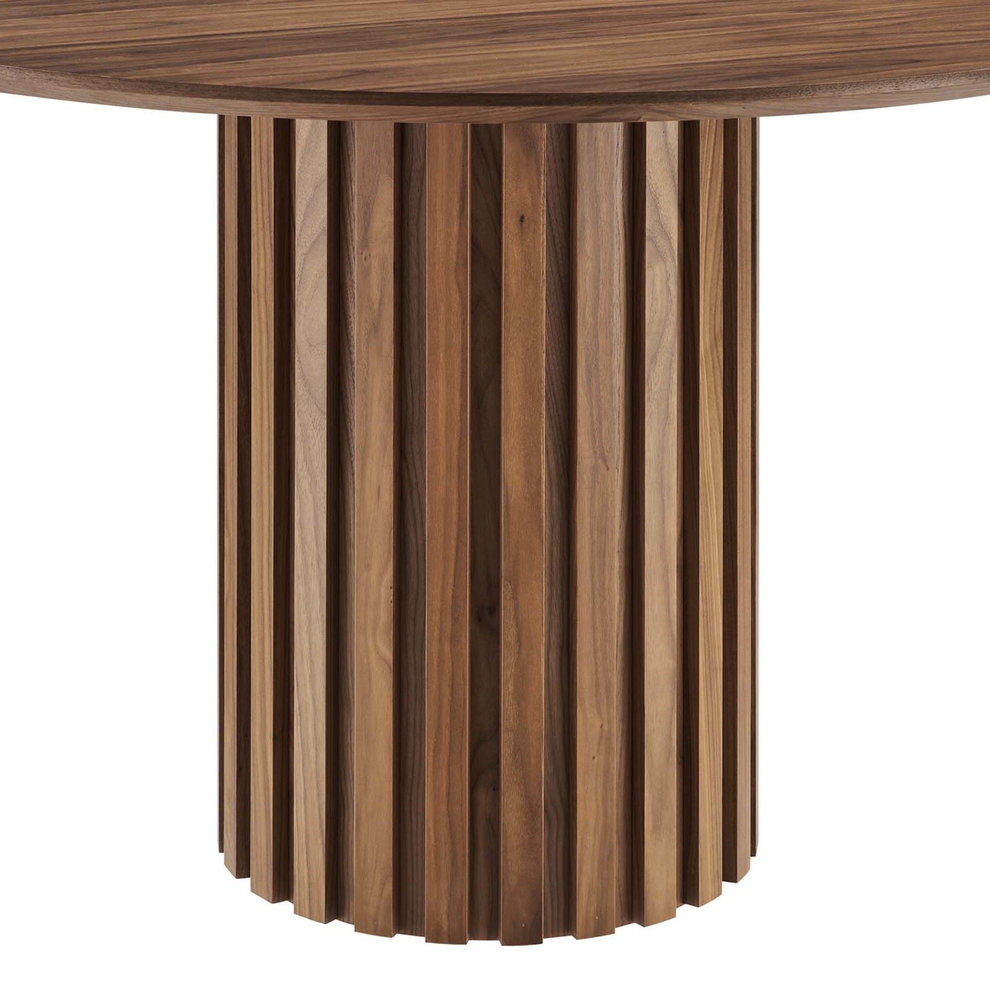 Ergode 47' Round Dining Table - Sleek Mid-Century Design, Organic Wood Grain, Seats 4, 330 Lbs Weight Capacity