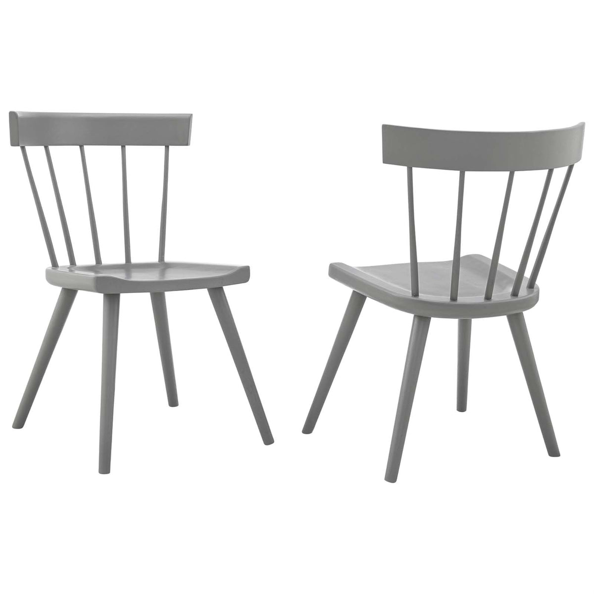 Casafoyer Sutter Modern Farmhouse Wood Dining Chair In Light Gray - Set Of 2