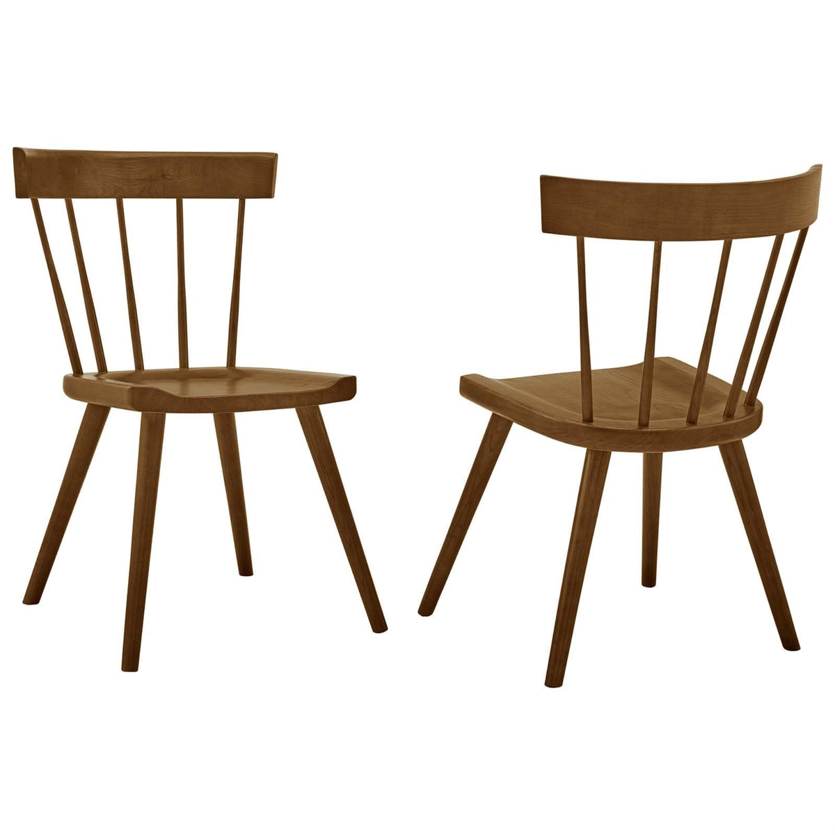 Casafoyer Sutter Modern Farmhouse Wood Dining Chair In Walnut - Set Of 2