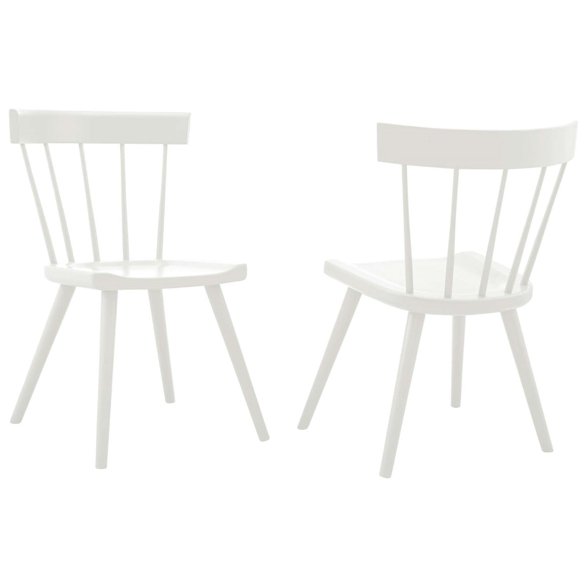 Sutter Wood Dining Side Chair Set - Modern Farmhouse Charm, Elm Wood, 2 Chairs