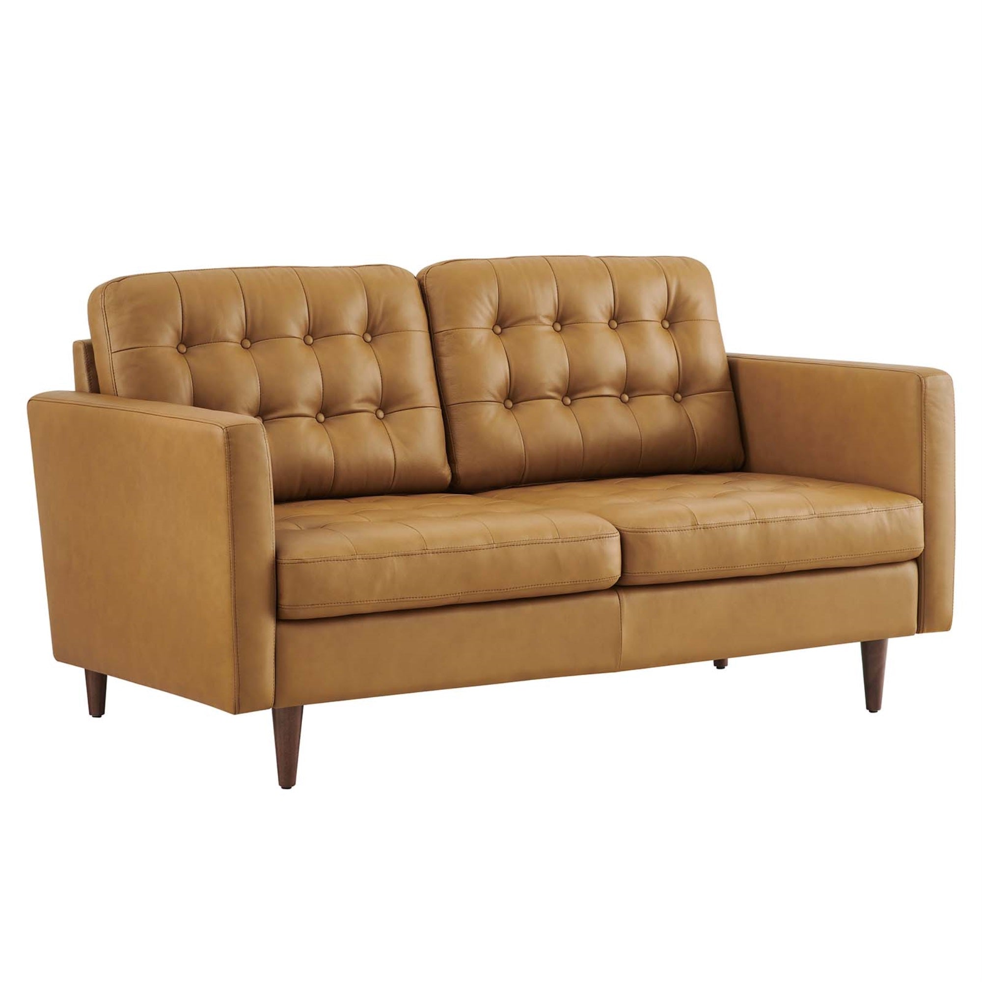 Exalt Tufted Vegan Leather Loveseat - Stylish, Comfortable, And Durable