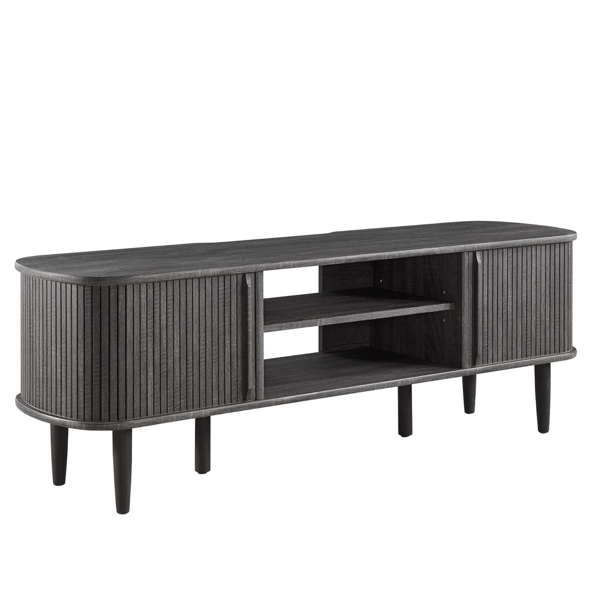 Ergode 55' Tv Stand - Mid-Century Retro Design - Ample Storage - Fits Tvs Up To 60' - High-Quality Materials - Easy Assembly
