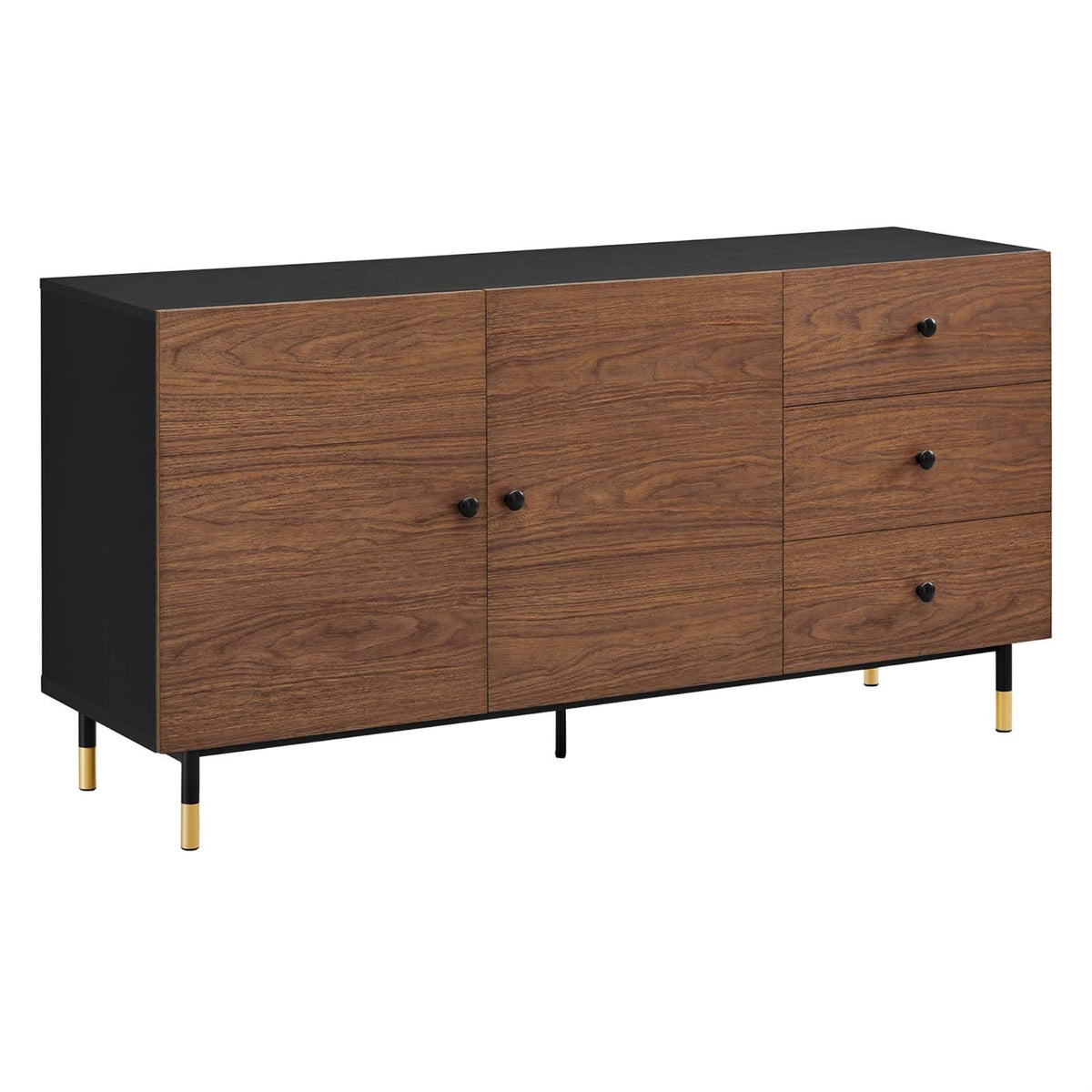 Casafoyer Eei-6283-Blk-Wal Nexus Storage Cabinet Sideboard, Black Walnut