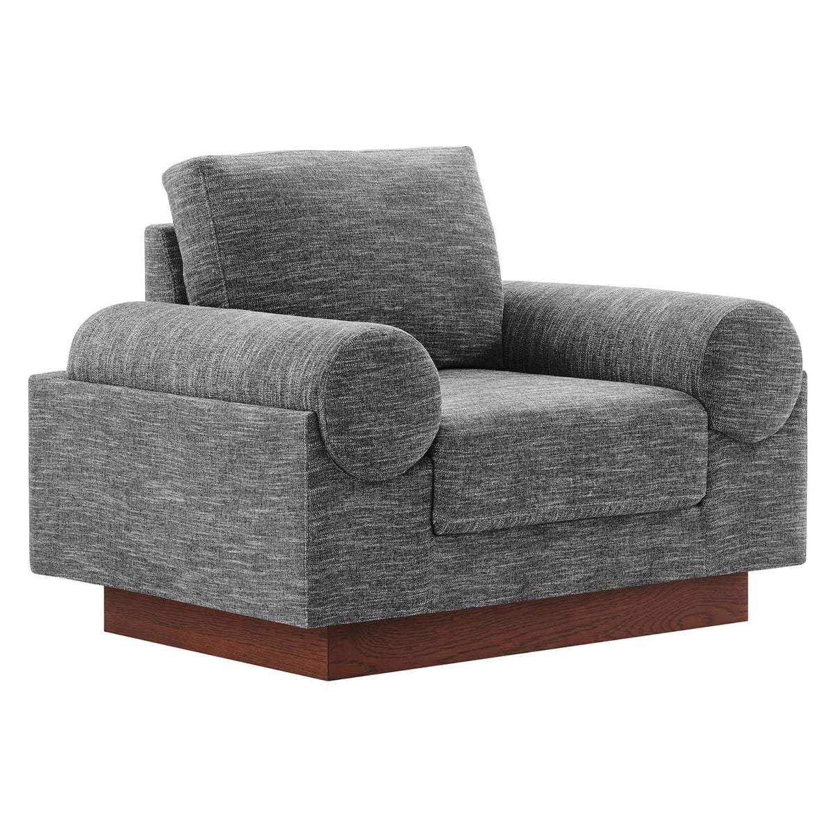 Casafoyer Oasis Upholstered Fabric Armchair, Gray