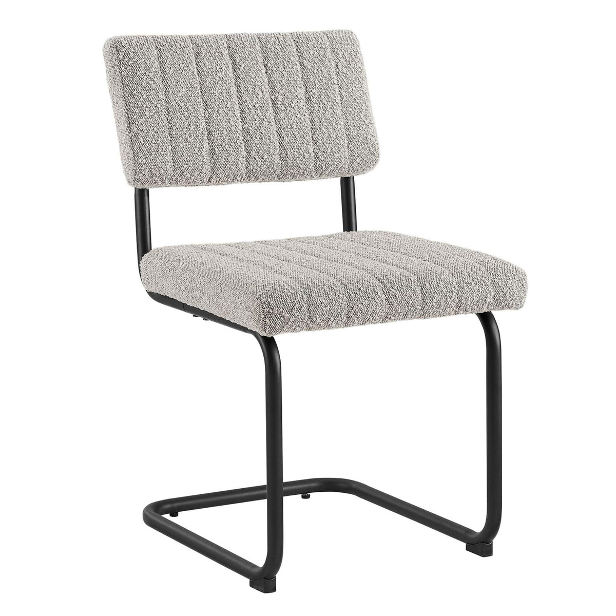 Casafoyer Eei-6469-Blk-Tau Parity Boucle Dining Side Chairs - Set Of 2, Black Taupe