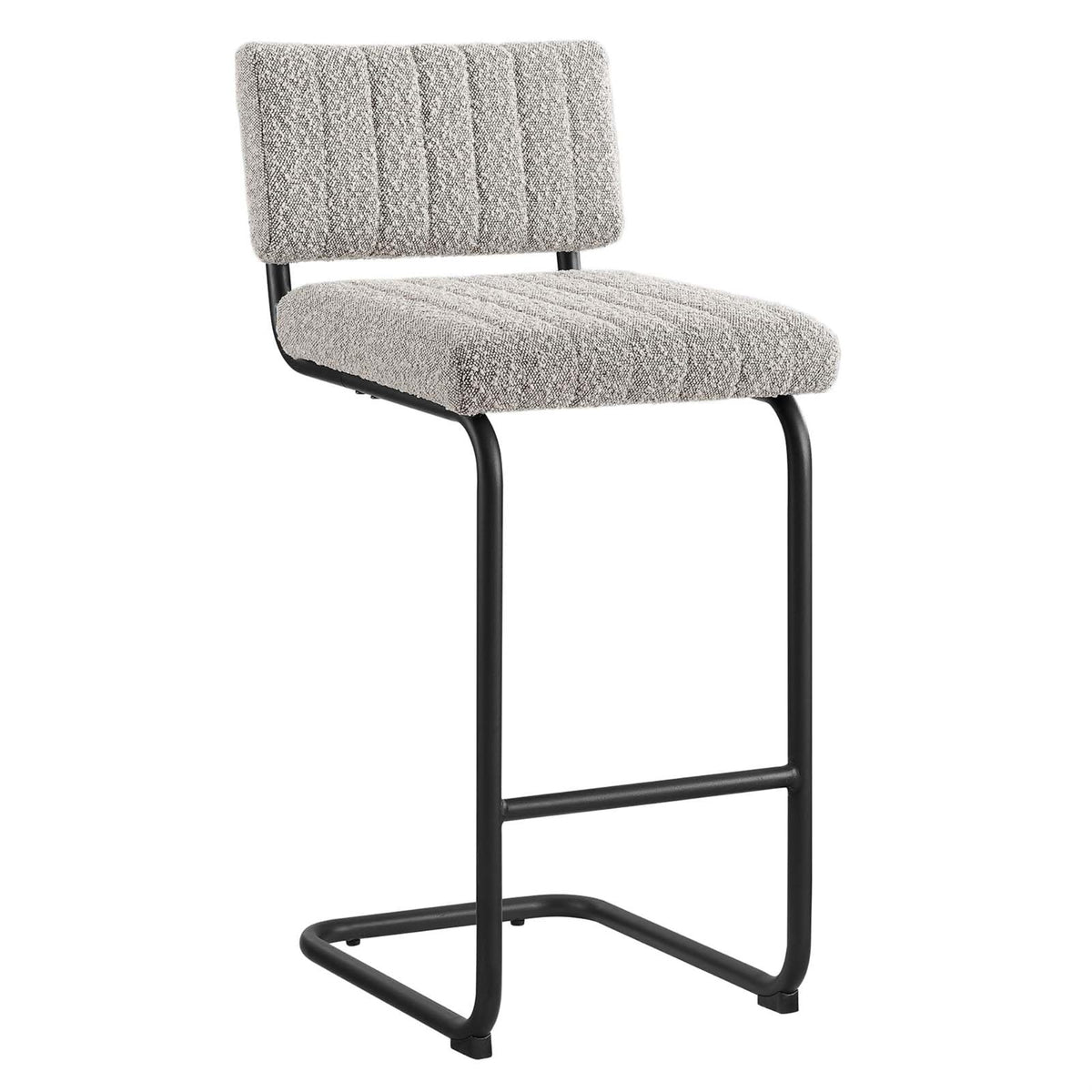 Casafoyer Eei-6471-Blk-Tau Parity Boucle Counter Stools - Set Of 2, Black Taupe