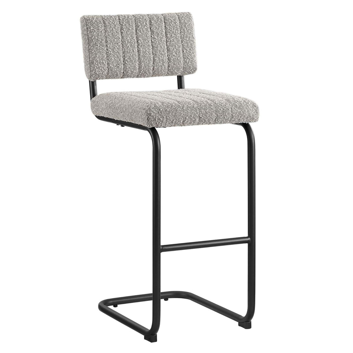 Casafoyer Eei-6473-Blk-Tau Parity Boucle Bar Stools - Set Of 2, Black Taupe