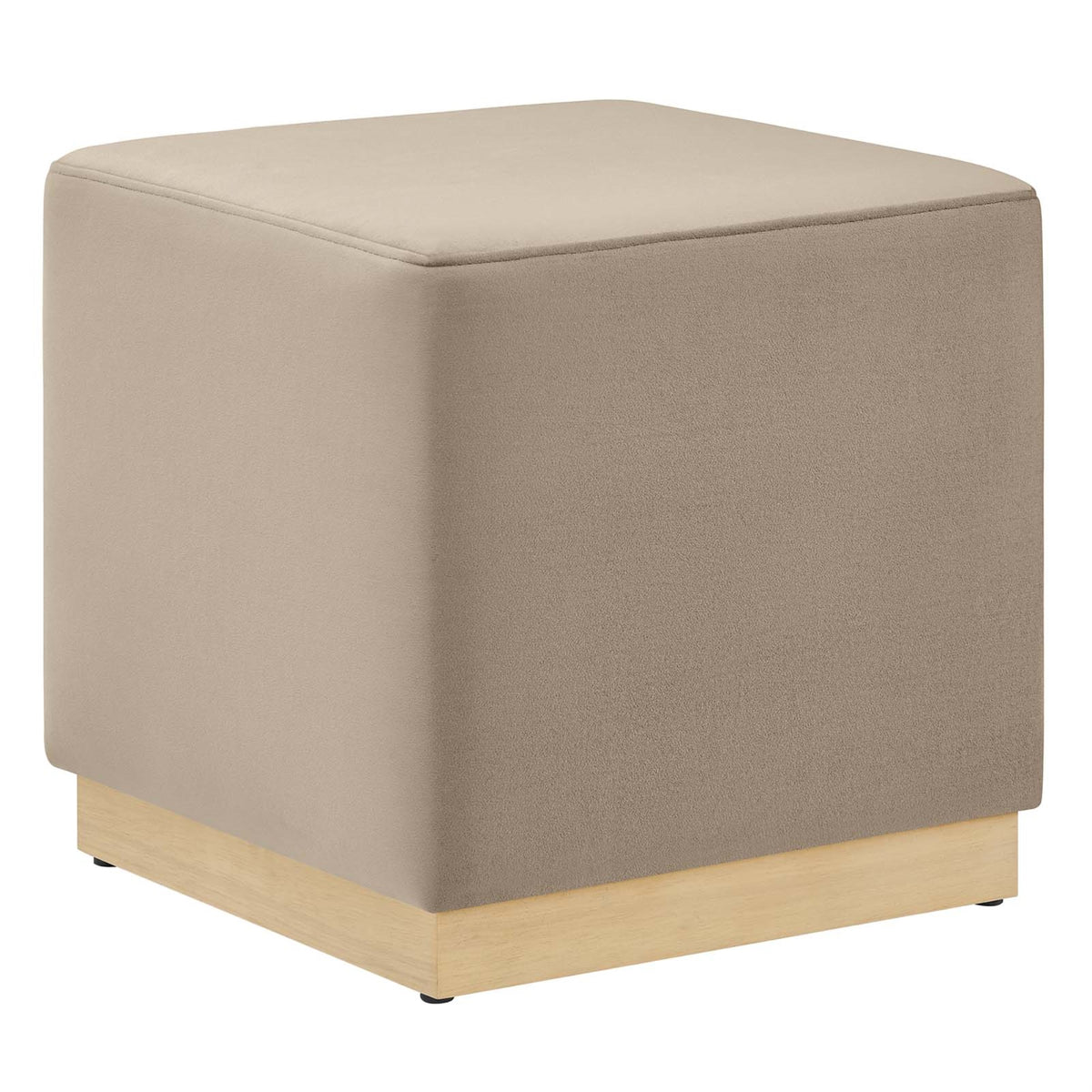 Tilden 17 Square Performance Velvet Upholstered Ottoman