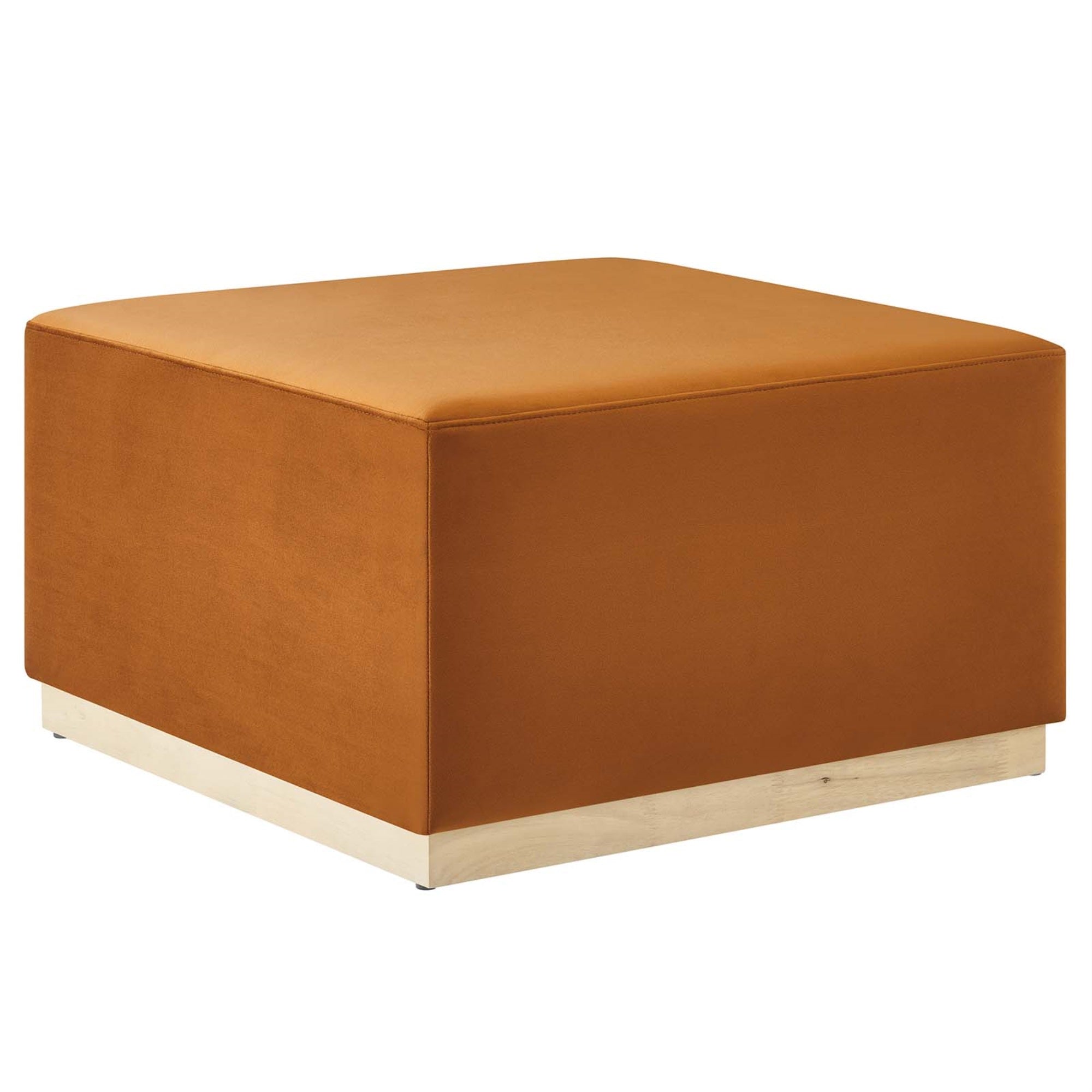 Tilden Large 28 Square Performance Velvet Upholstered Ottoman