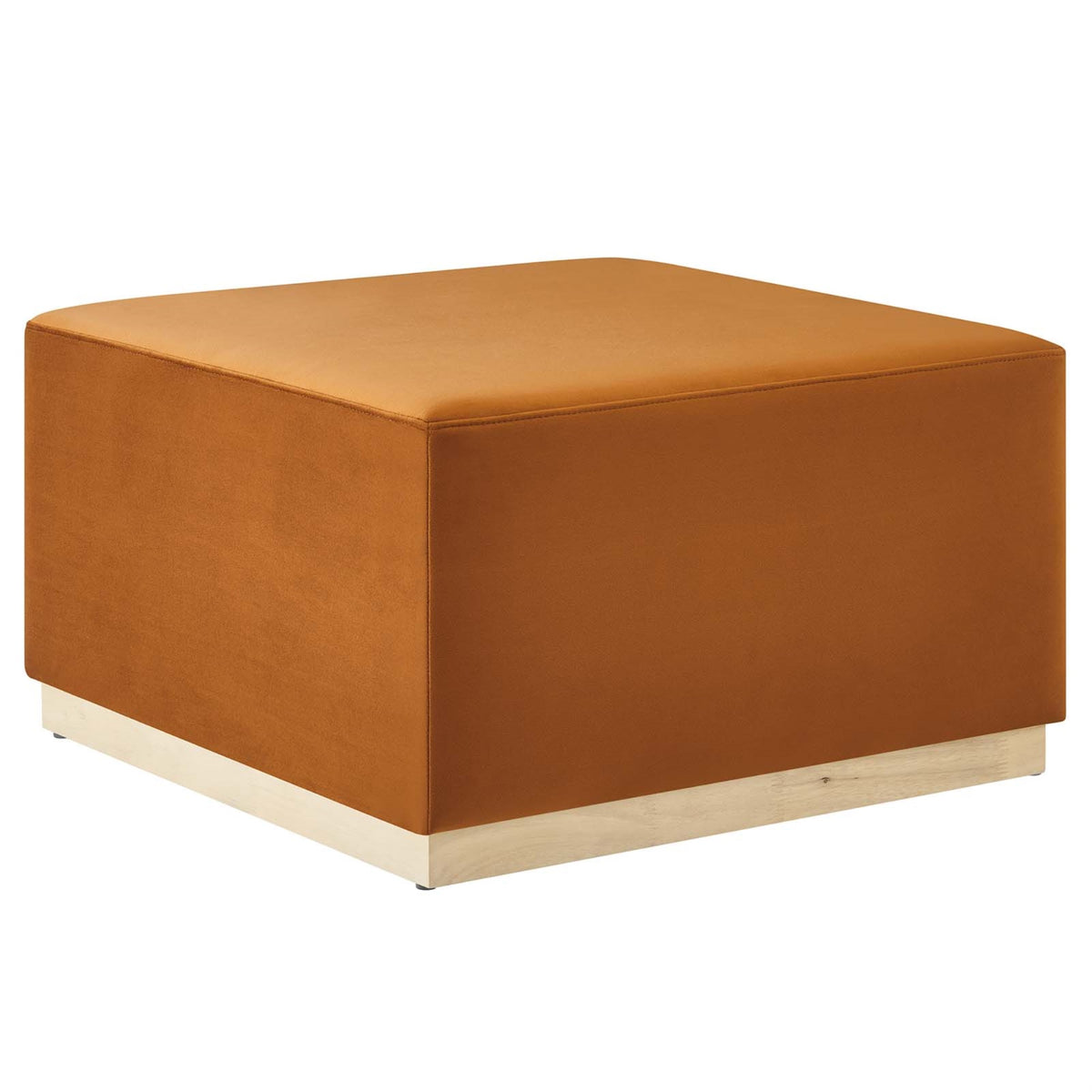Tilden Large 28 Square Performance Velvet Upholstered Ottoman