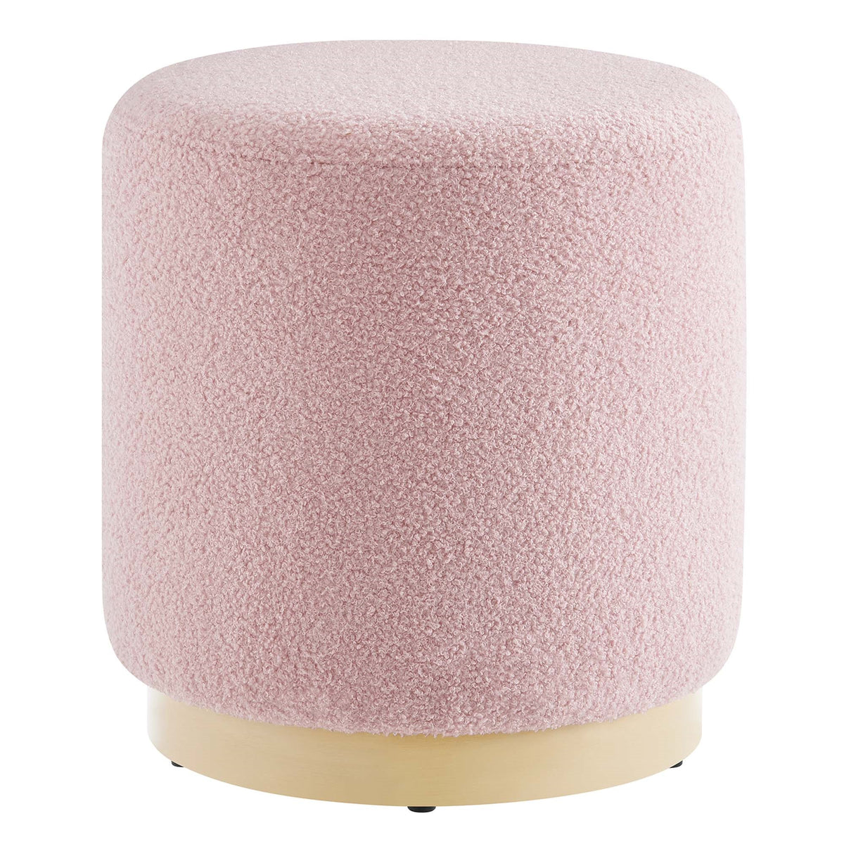 Tilden 16 Round Sherpa Upholstered Ottoman