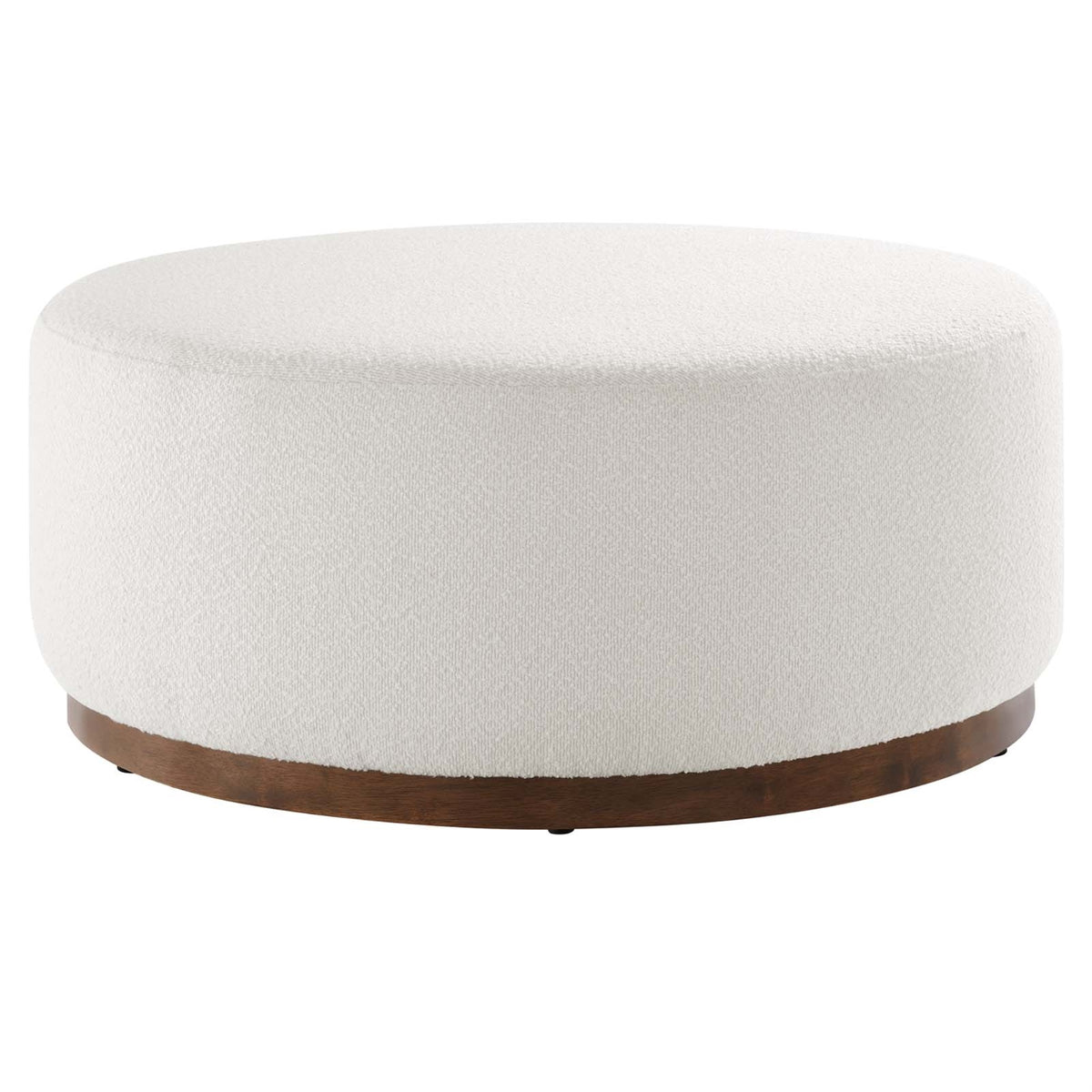 Tilden Large 38' Round Boucle Upholstered Upholstered Ottoman