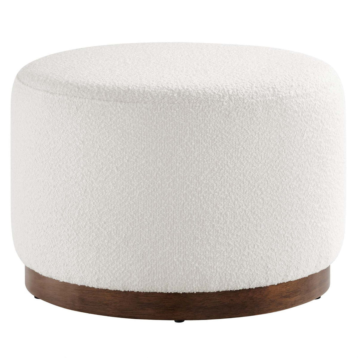 Tilden Large 23' Round Boucle Upholstered Upholstered Ottoman