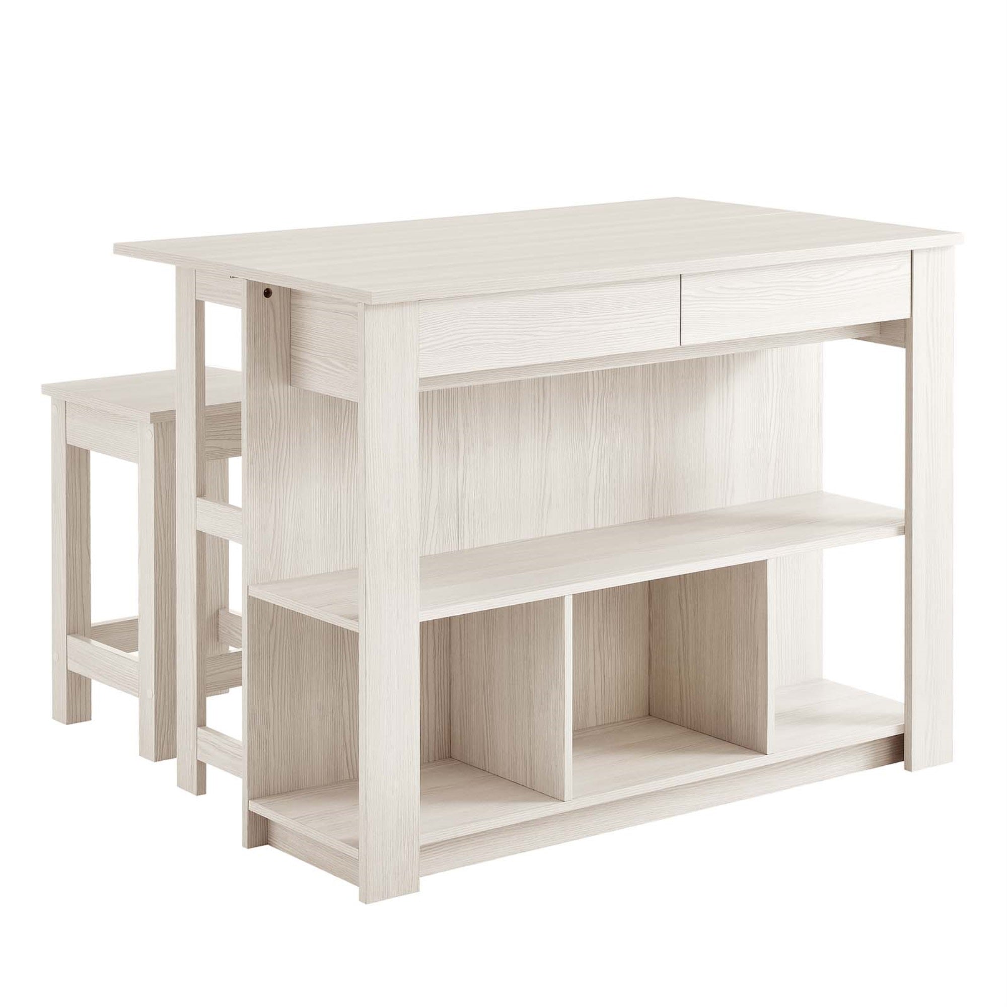 Meadowbrook 3-Piece Kitchen Island And Stool Set