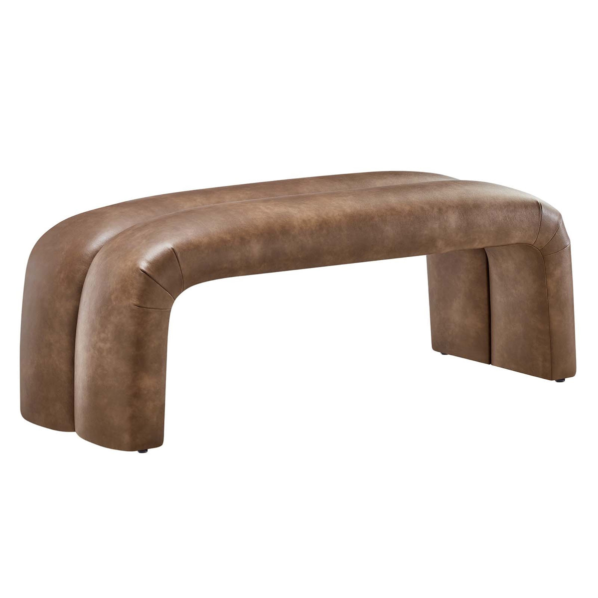 Dax 50.5 Vegan Leather Upholstered Accent Bench