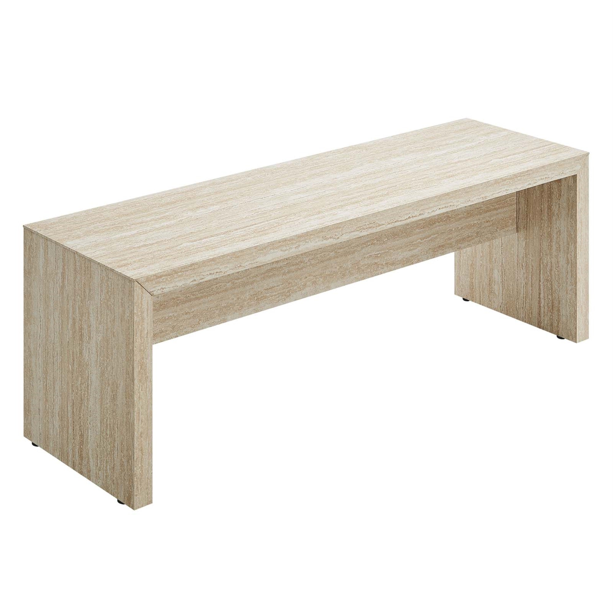 Mirella 53.5 Faux Travertine Bench