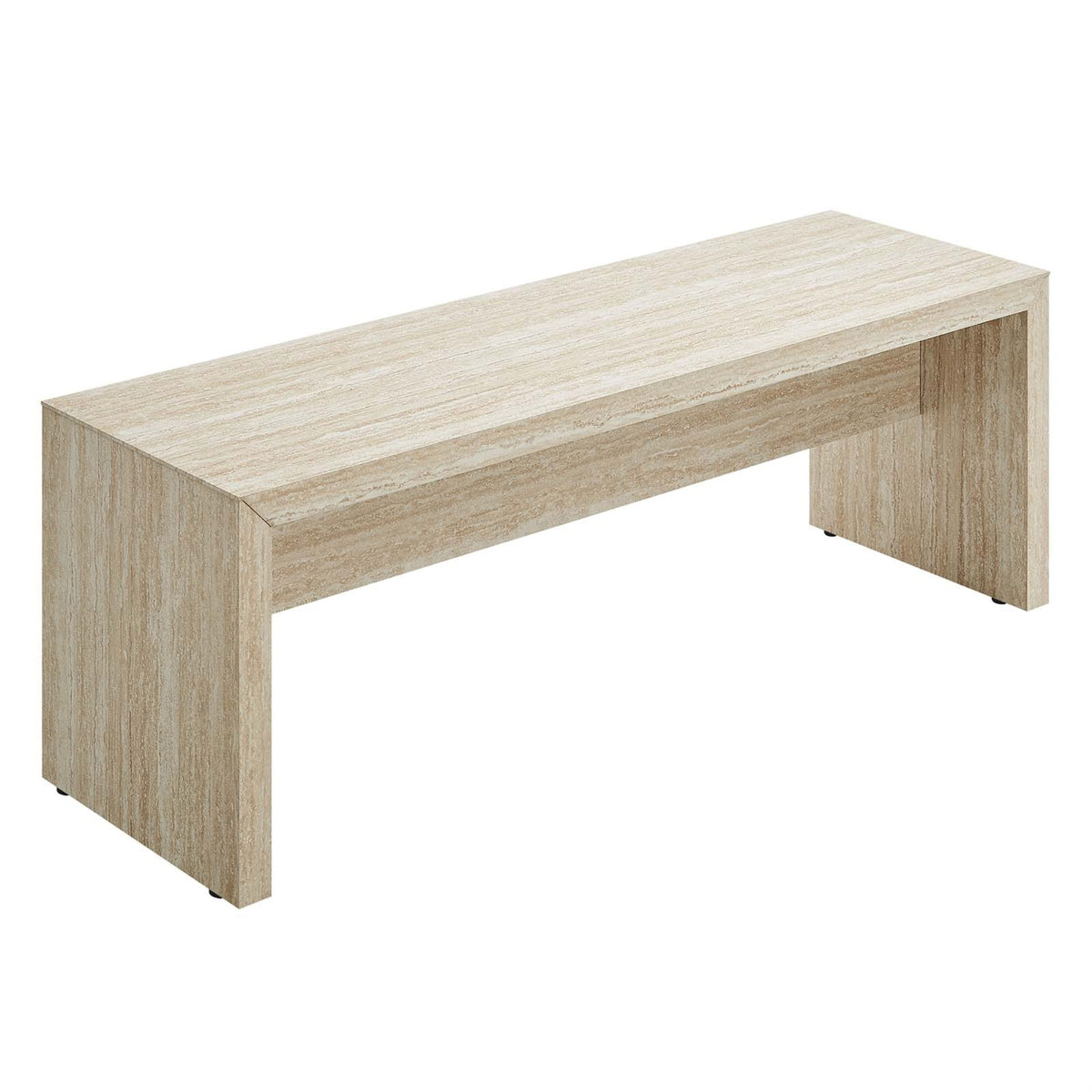 Mirella 53.5 Faux Travertine Bench