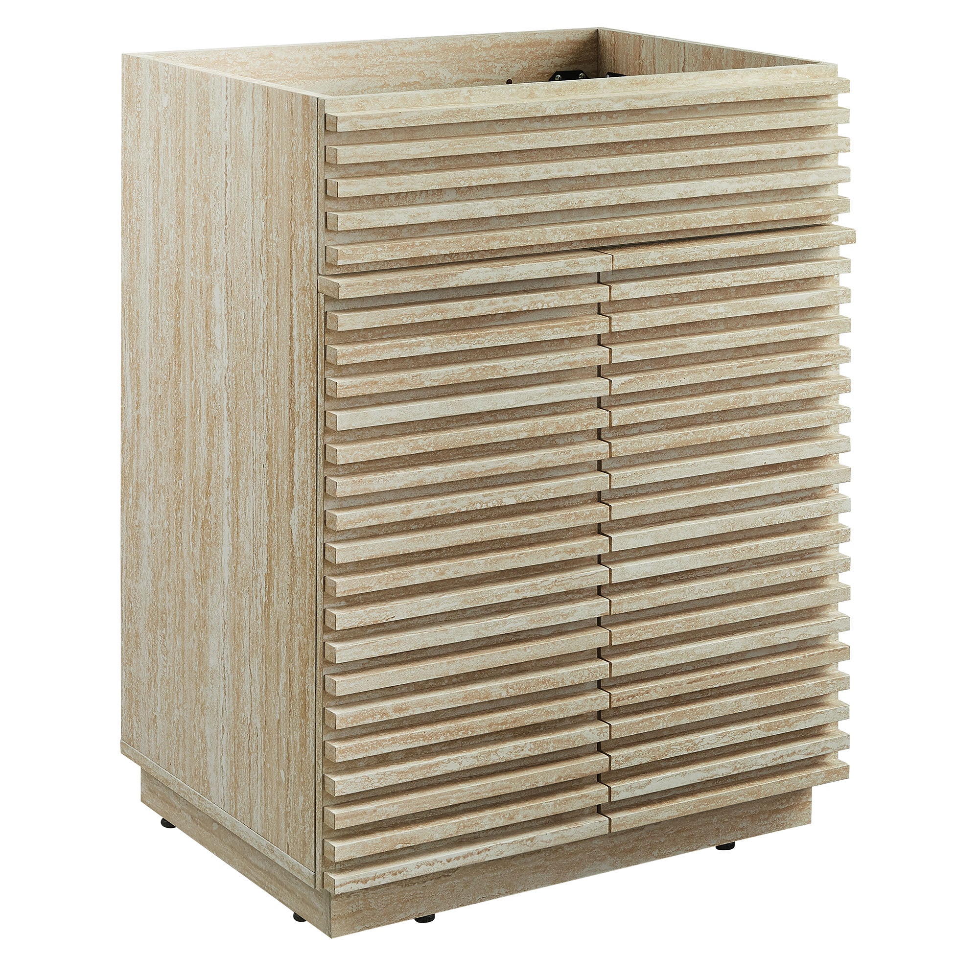 Render 24' Faux Travertine Bathroom Vanity Cabinet (Sink Not Included) By Modway