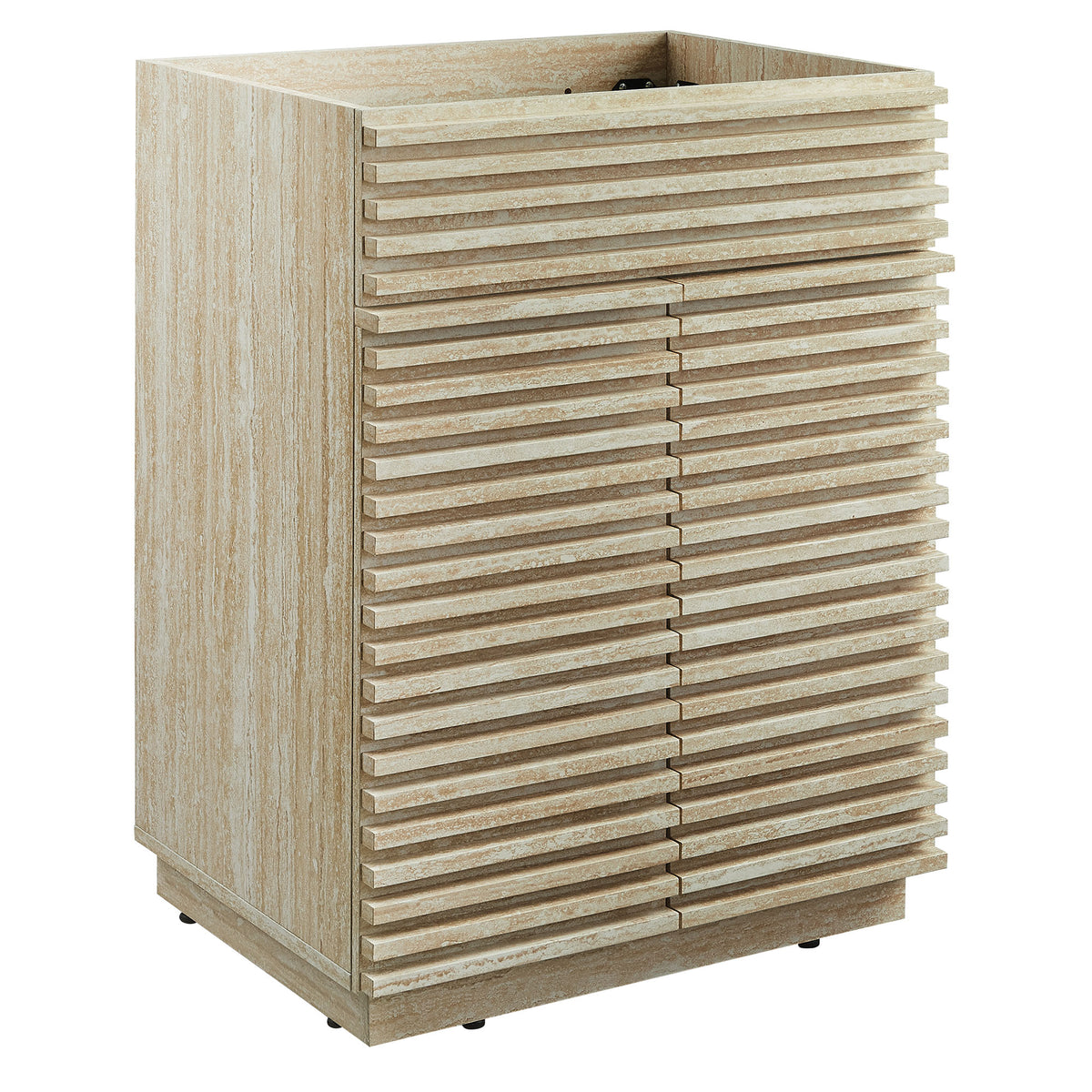 Render 24' Faux Travertine Bathroom Vanity Cabinet (Sink Not Included) By Modway