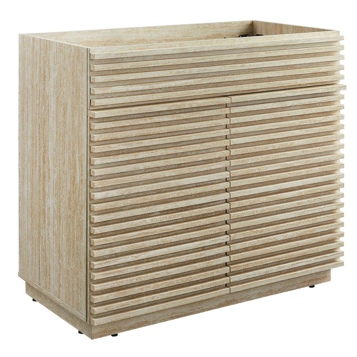 Render 36' Faux Travertine Bathroom Vanity Cabinet (Sink Not Included) By Modway