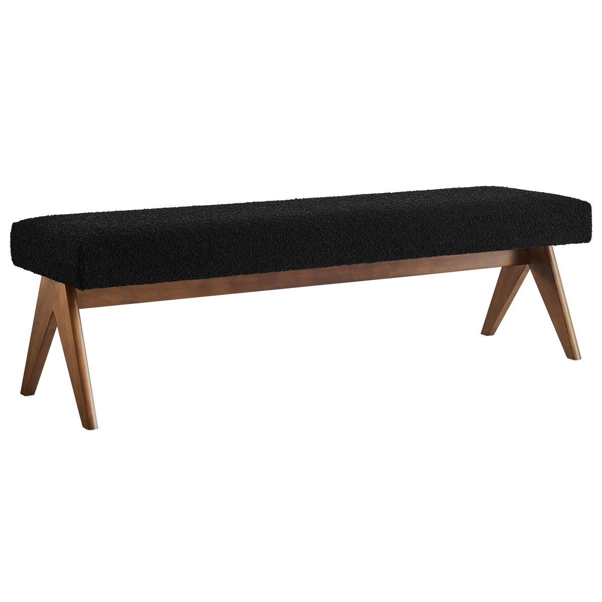 Lyra 63' Boucle Upholstered Bench By Modway