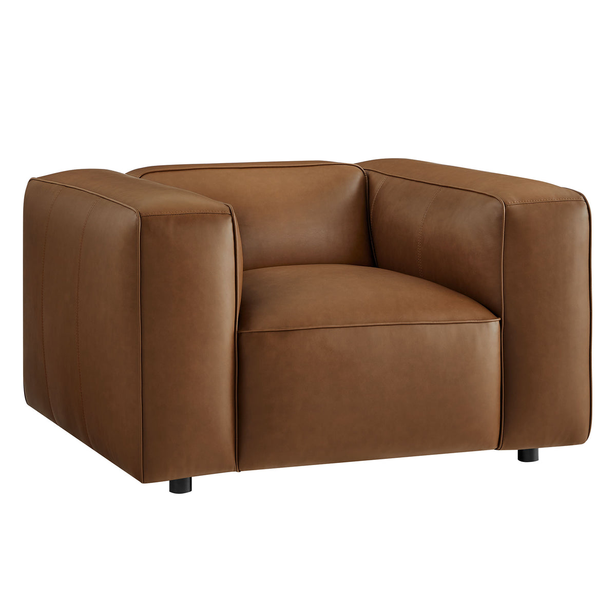 Auren Upholstered Vegan Leather Modular Armchair By Modway