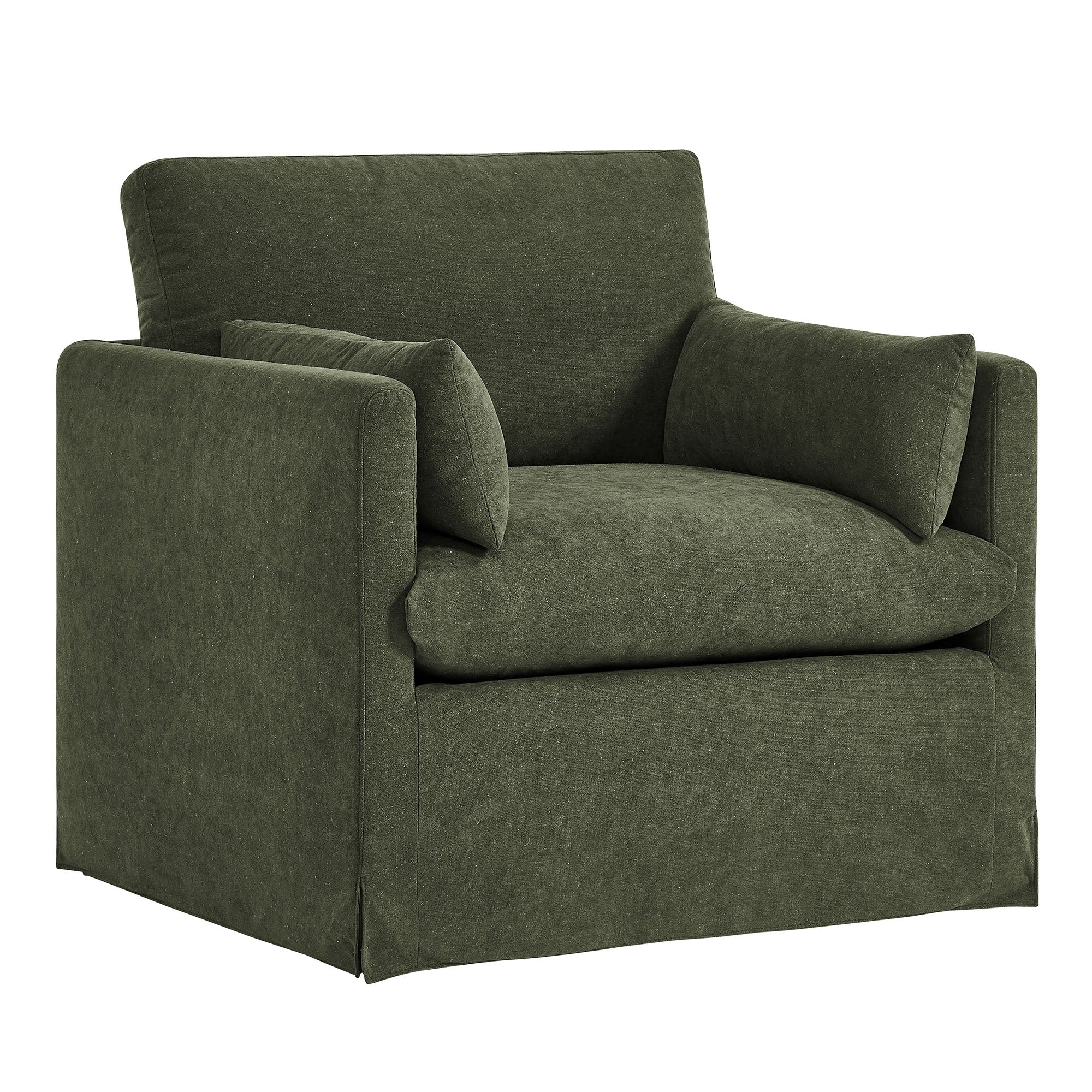 Wellfleet Slipcovered Linen-Blend Armchair by Modway