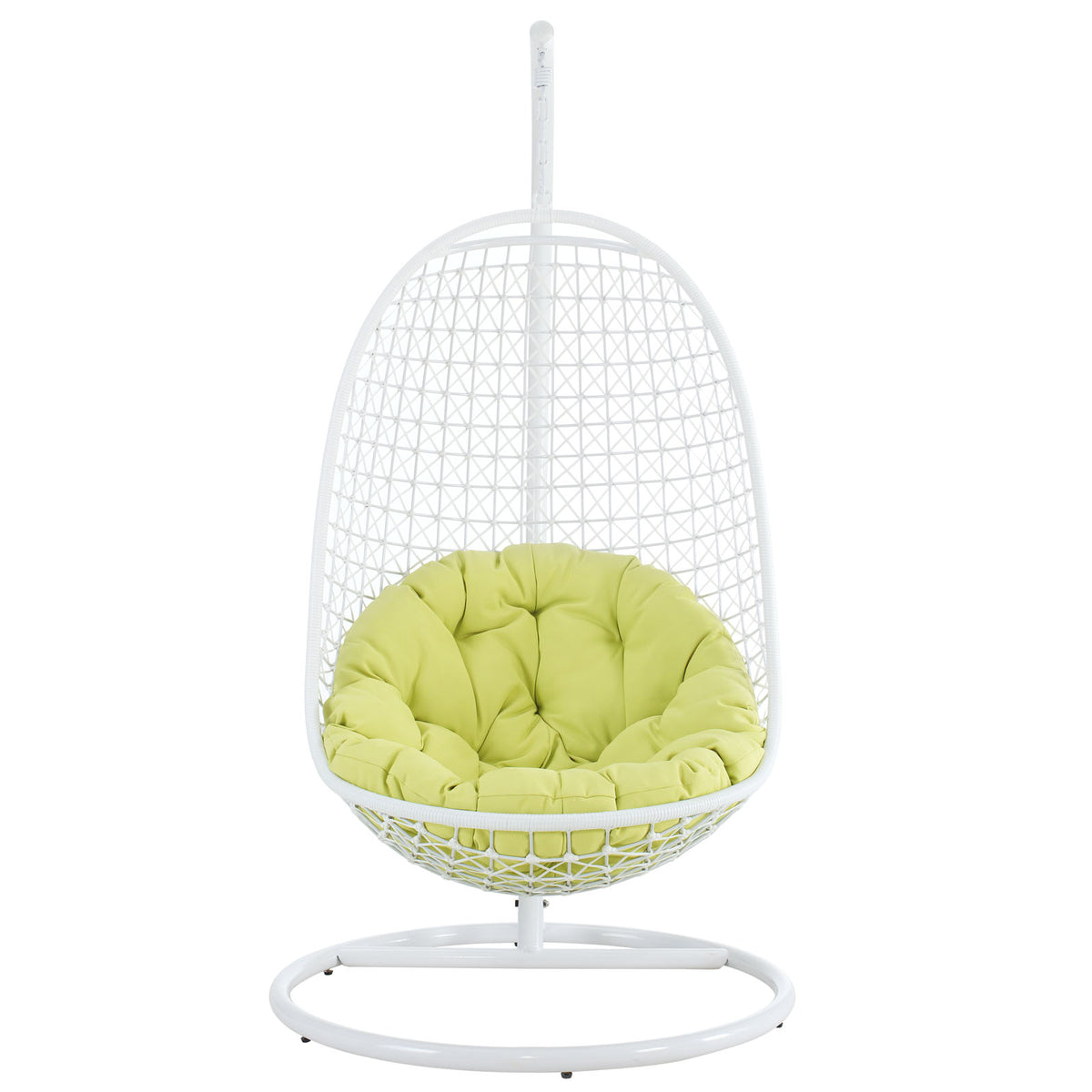 Encounter Swing Outdoor Patio Fabric Lounge Chair - White