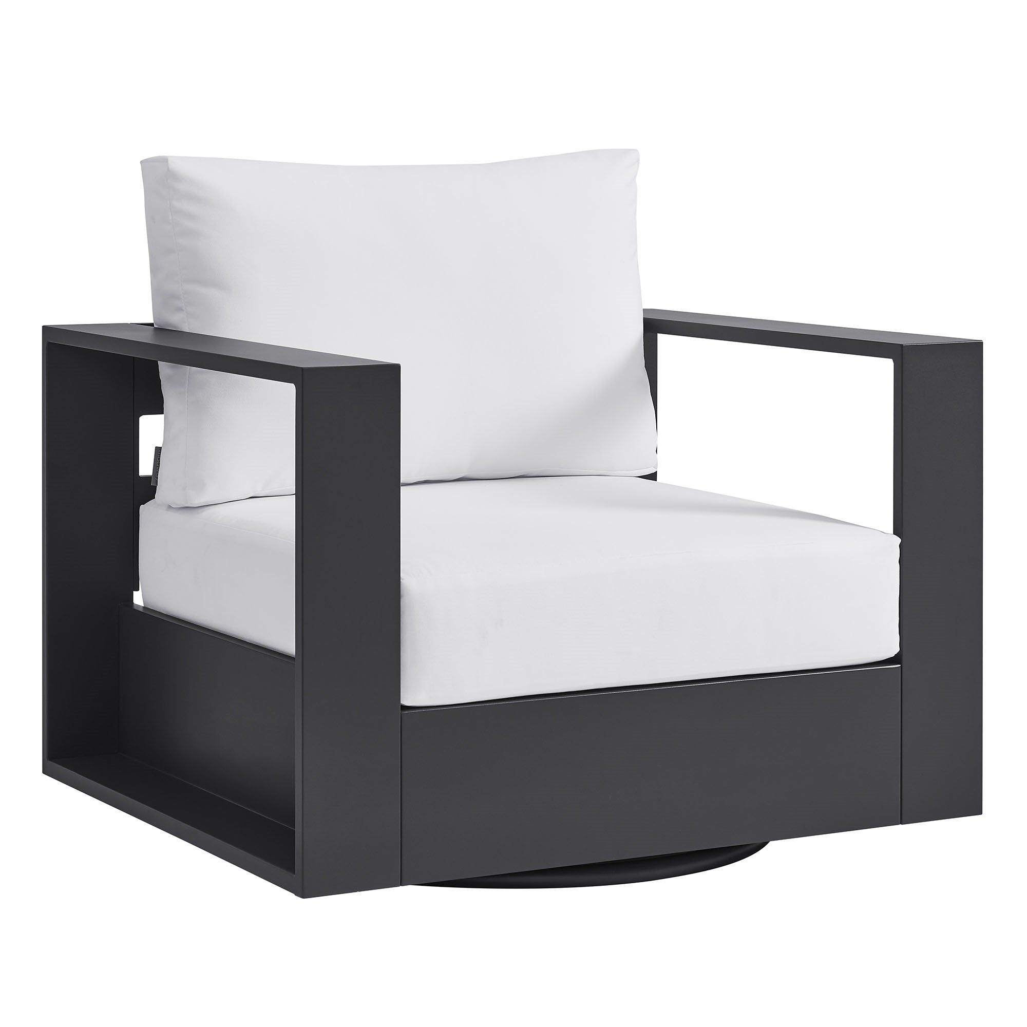 Tahoe Outdoor Patio Powder-Coated Aluminum Swivel Armchair by Modway