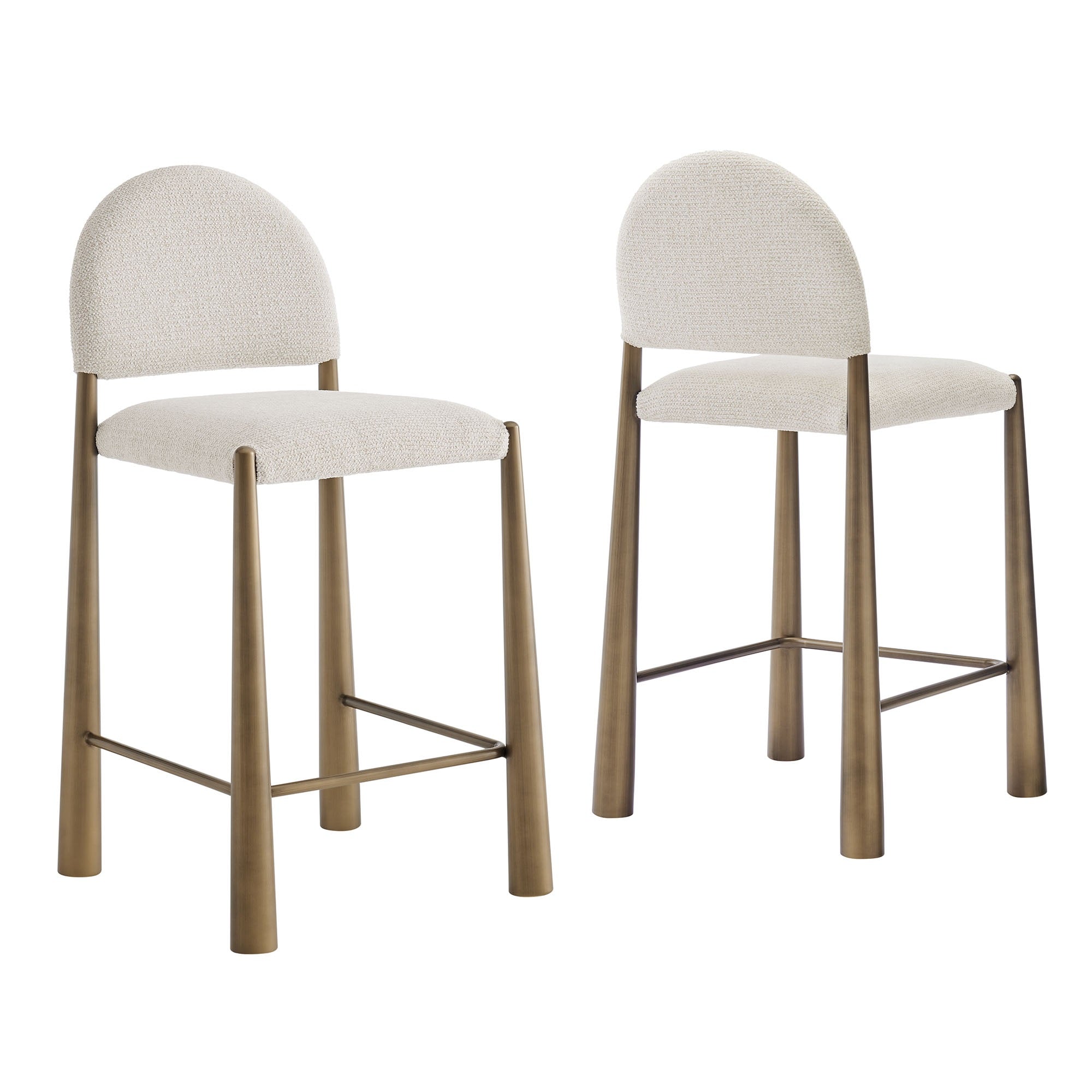 Hayley Upholstered Fabric Counter Stools Set of 2 by Modway