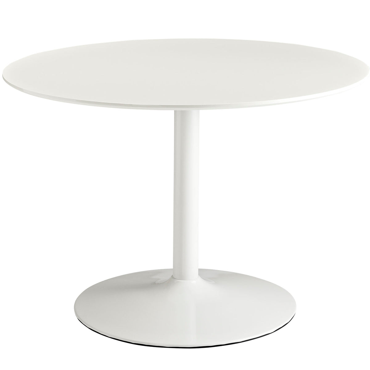 Revolve Round Wood Dining Table - White