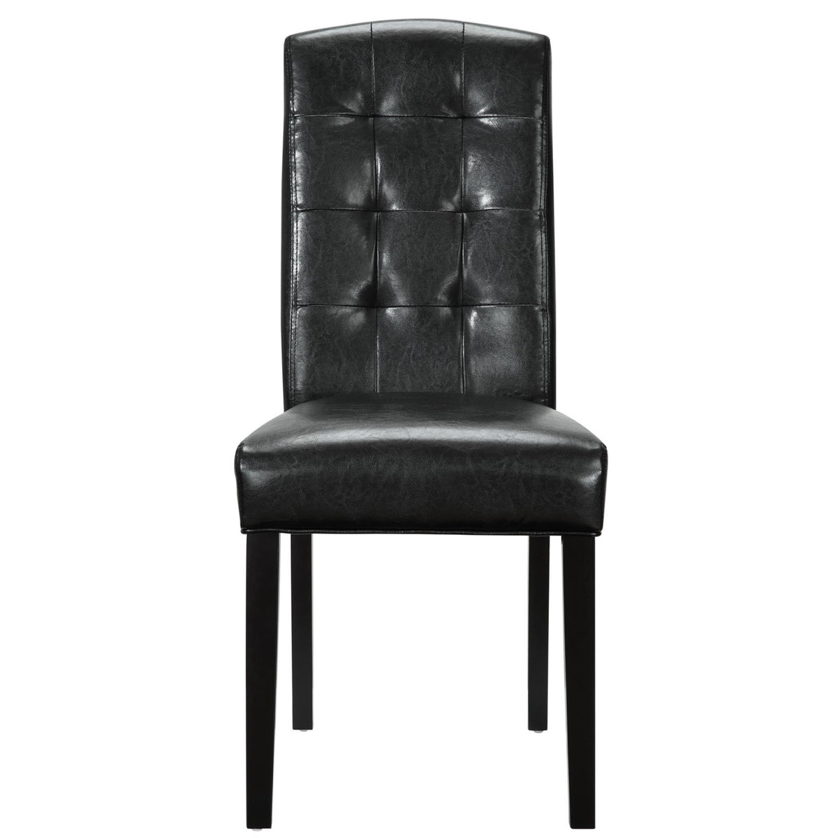 Casafoyer Perdure Modern Tufted Faux Leather Upholstered Parsons Dining Chair In Black