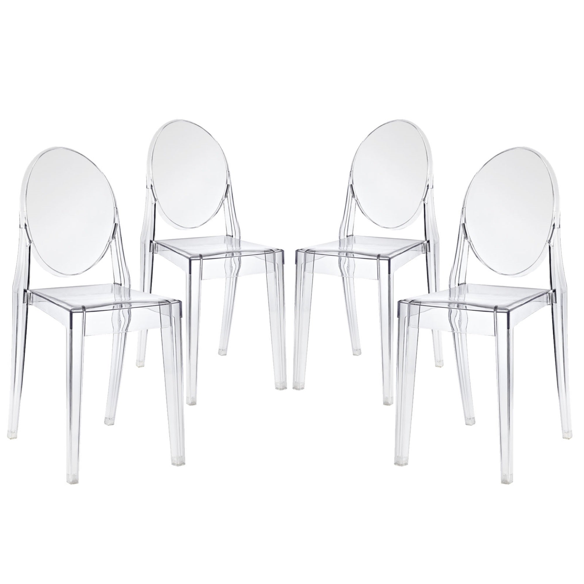 Ethereal Casper Chair Set Of 4 - Artistic & Elegant Dining Chairs For Indoor/Outdoor Use