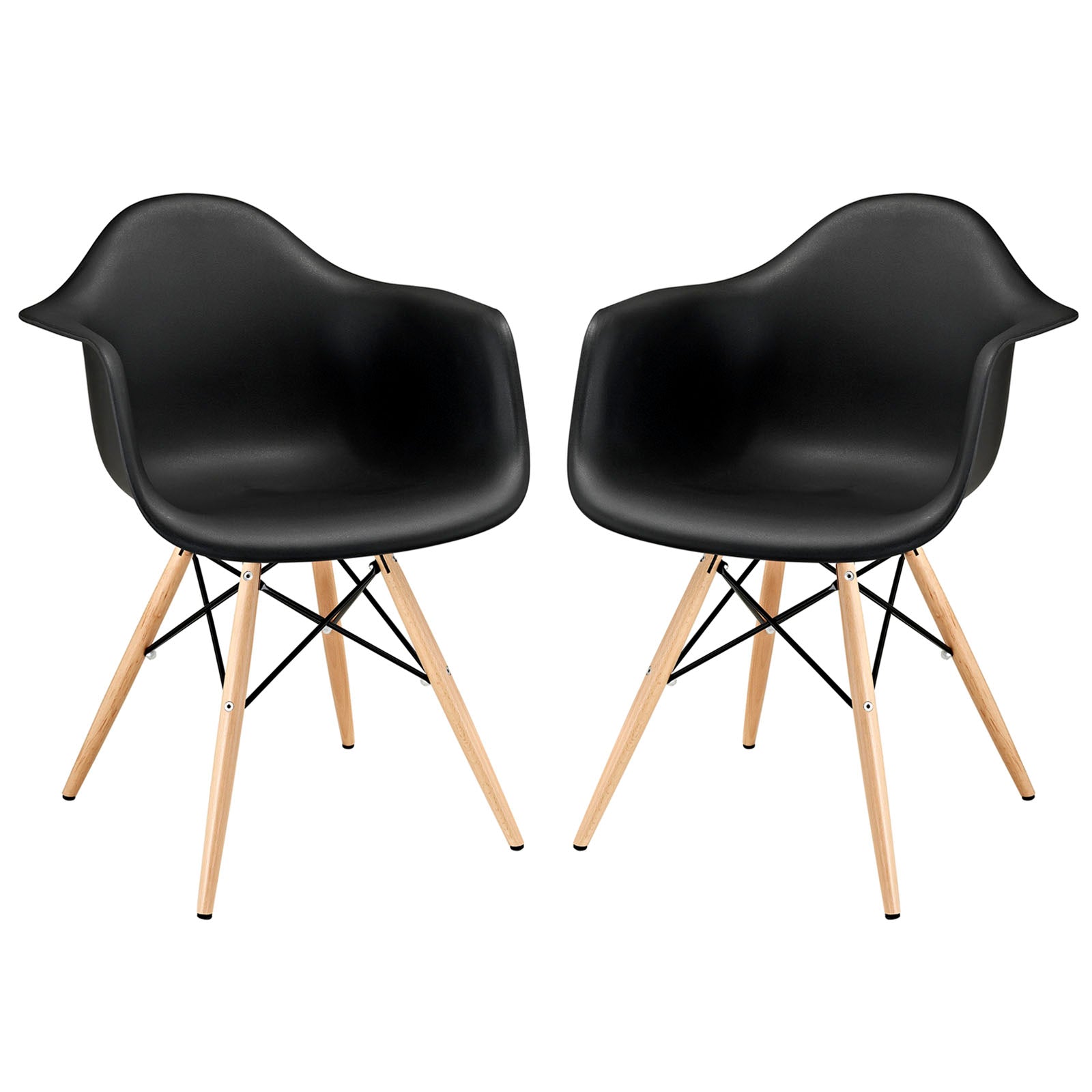 Pyramid Dining Armchair Set Of 2 - Black
