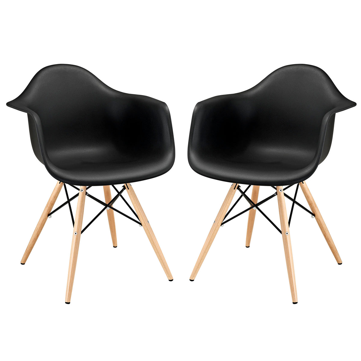 Pyramid Dining Armchair Set Of 2 - Black