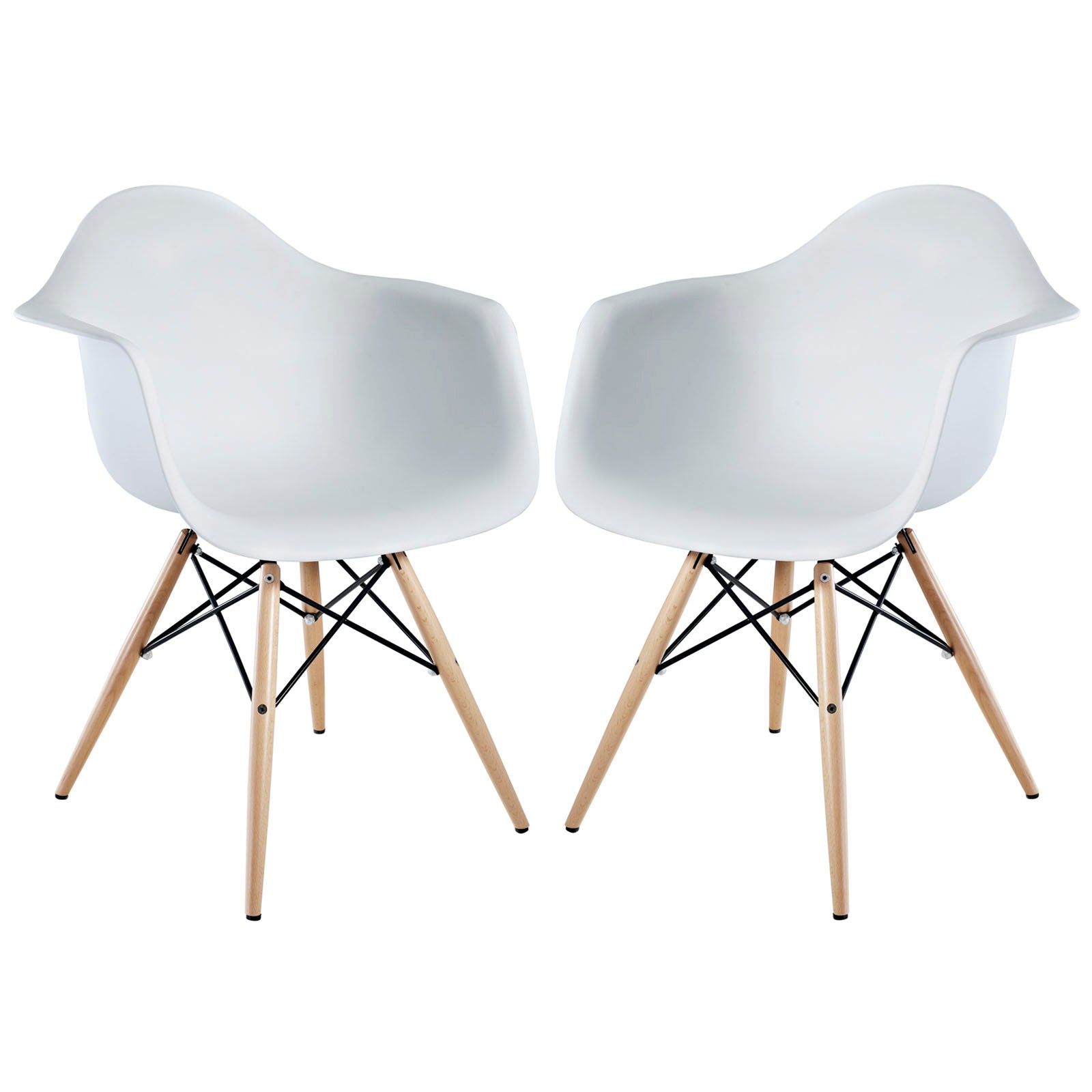 Pyramid Dining Armchair Set Of 2 - White