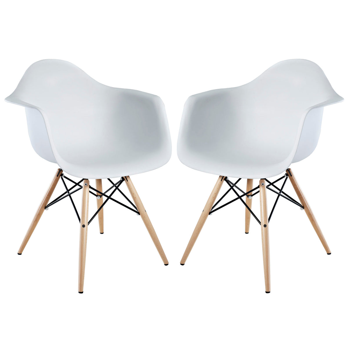 Pyramid Dining Armchair Set Of 2 - White