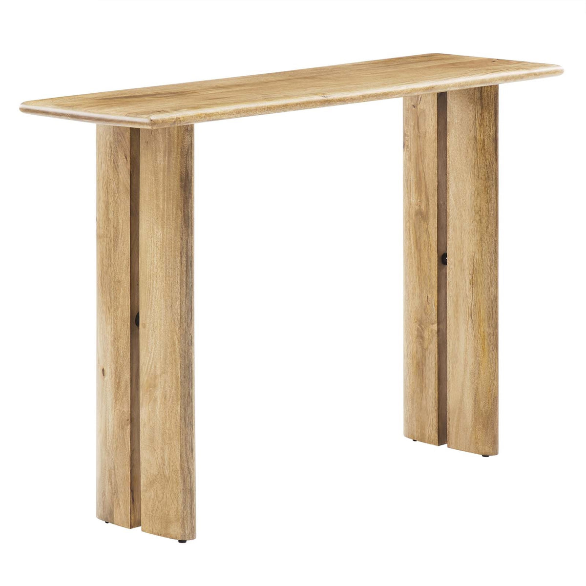 Casafoyer Wood Console Table - Natural Beauty | Mango Wood | Adjustable Foot Pads