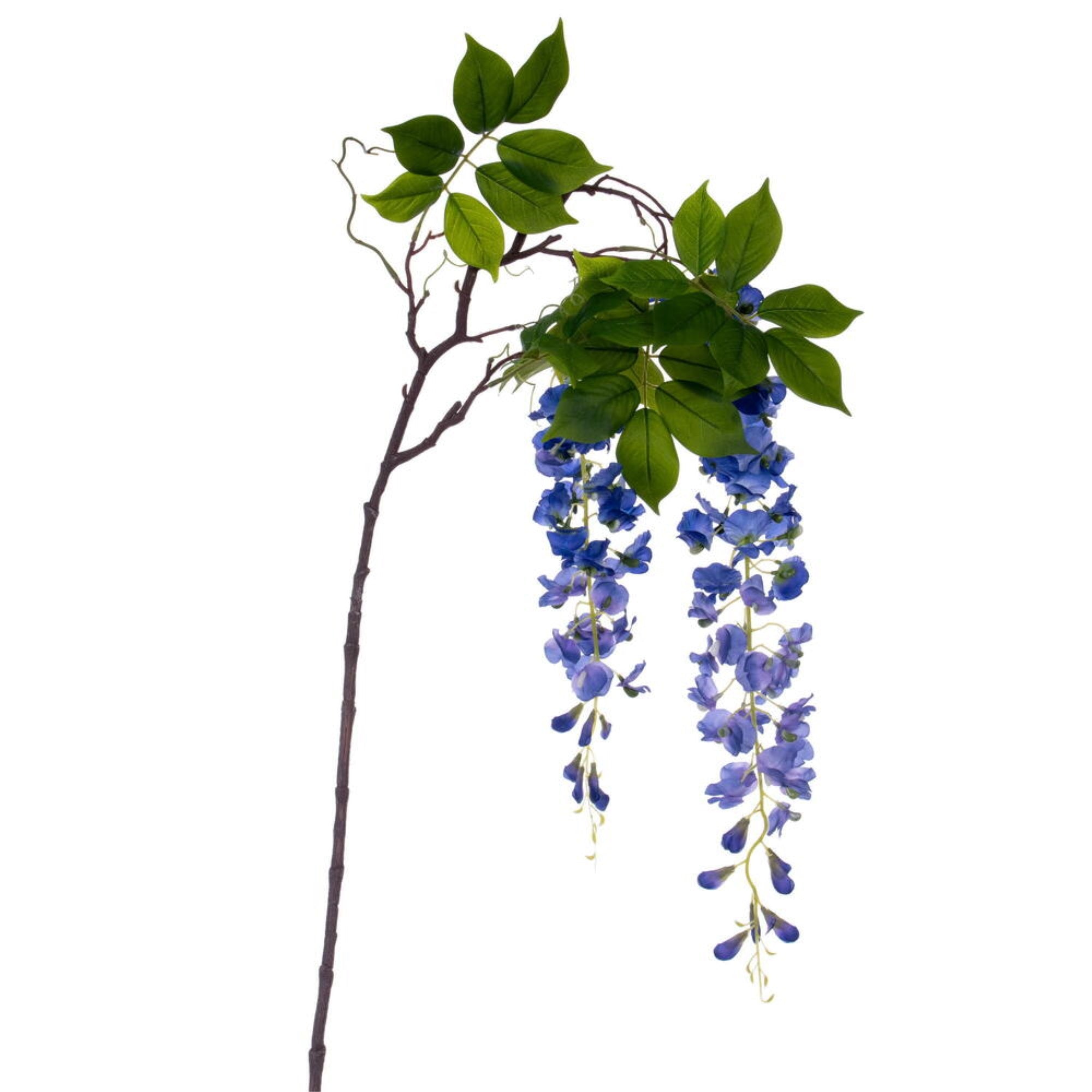 Vickerman 56” Artificial Cobalt Wisteria And Foliage Hanging Spray