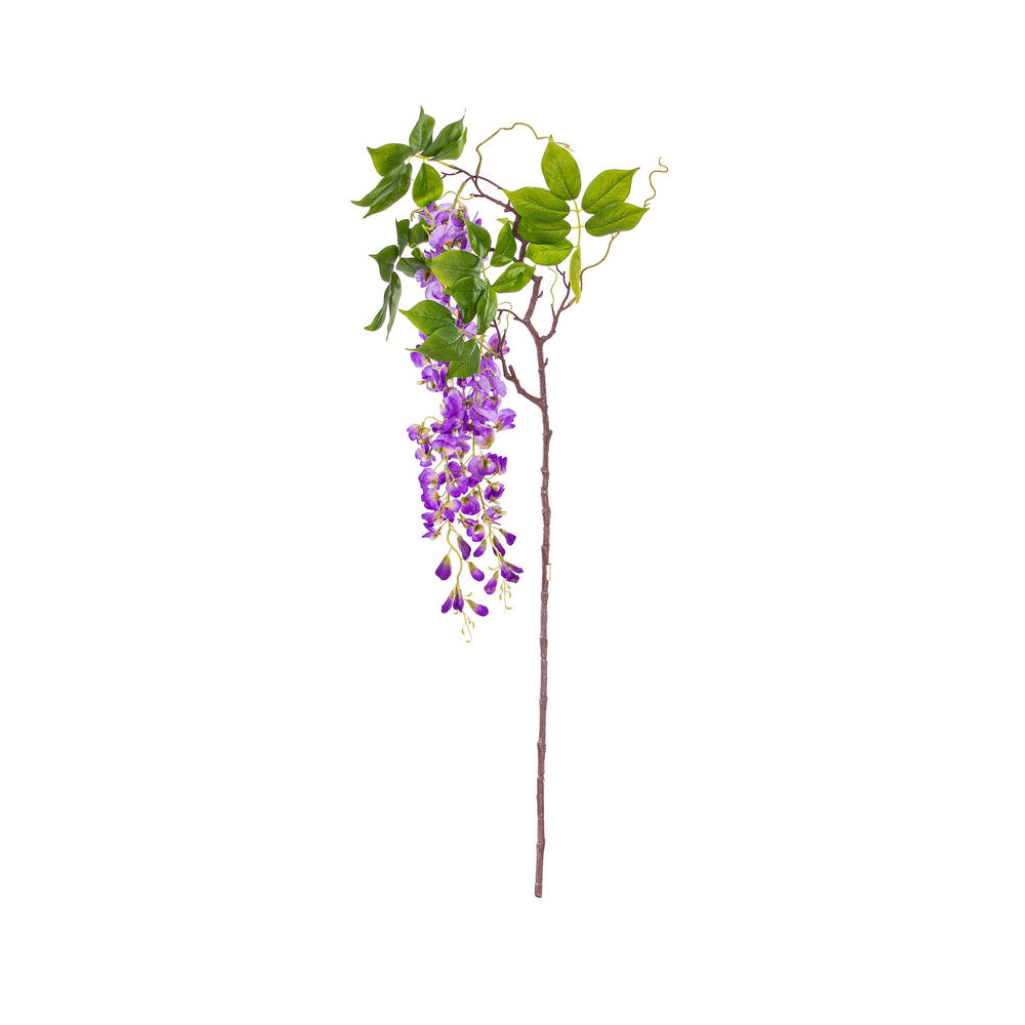 Vickerman 56” Artificial Purple Wisteria And Foliage Hanging Spray