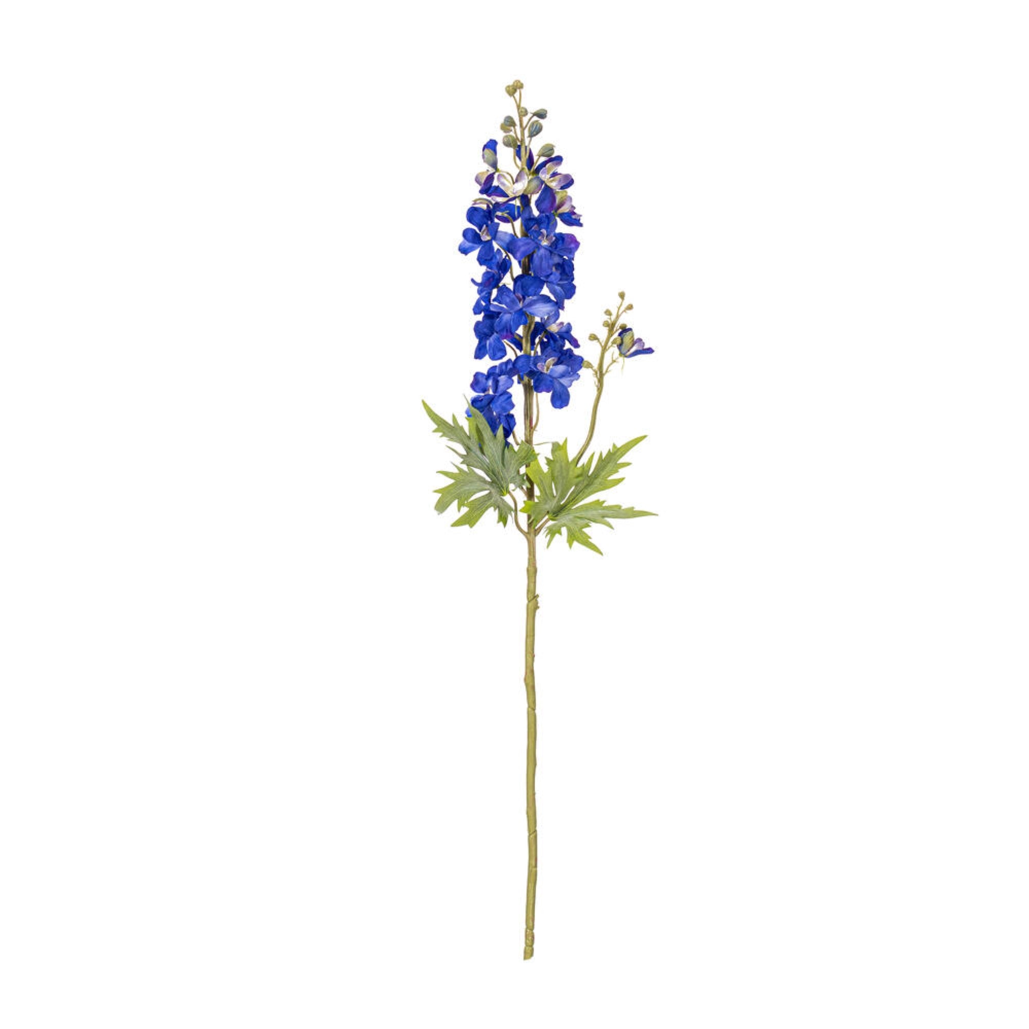 Vickerman 33” Artificial Cobalt Larkspur Spray. 3 Stems In A Bag.